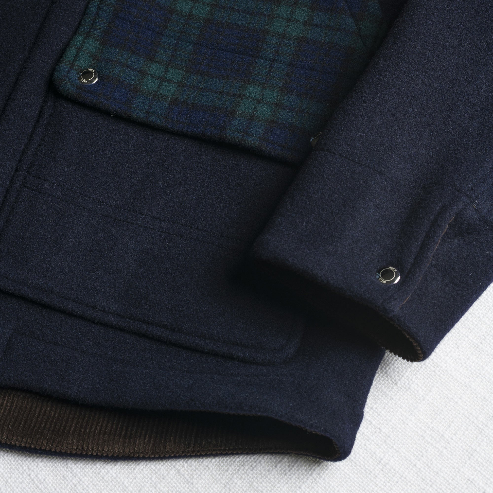 Caban in lana check Black Watch - Image 5