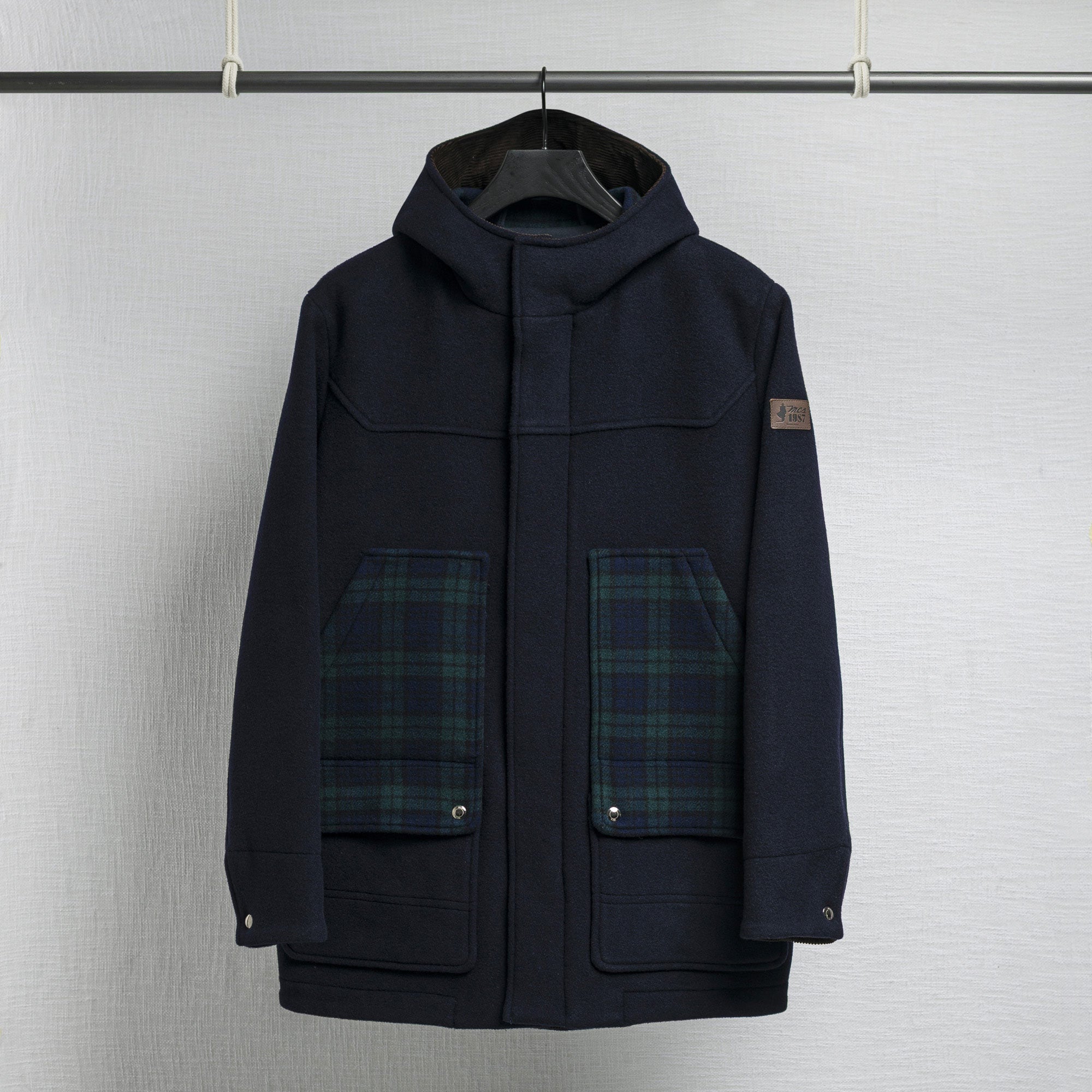 Caban in lana check Black Watch - Image 7