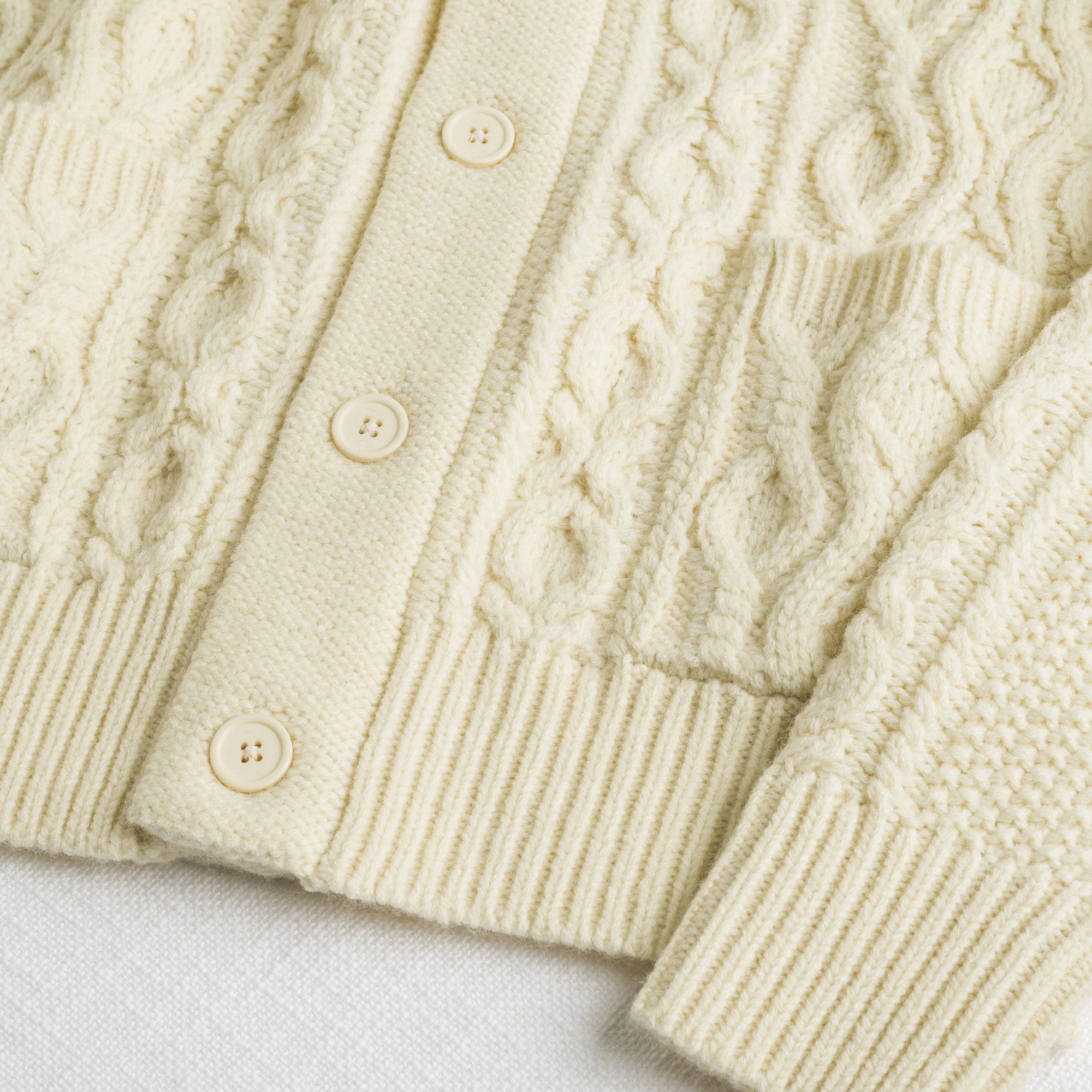 Cardigan a Trecce con Collo a Scialle - Image 3