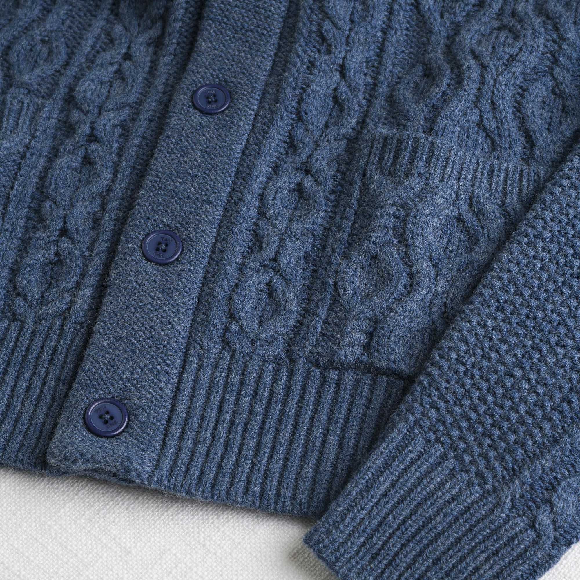 Cardigan a Trecce con Collo a Scialle - Image 6