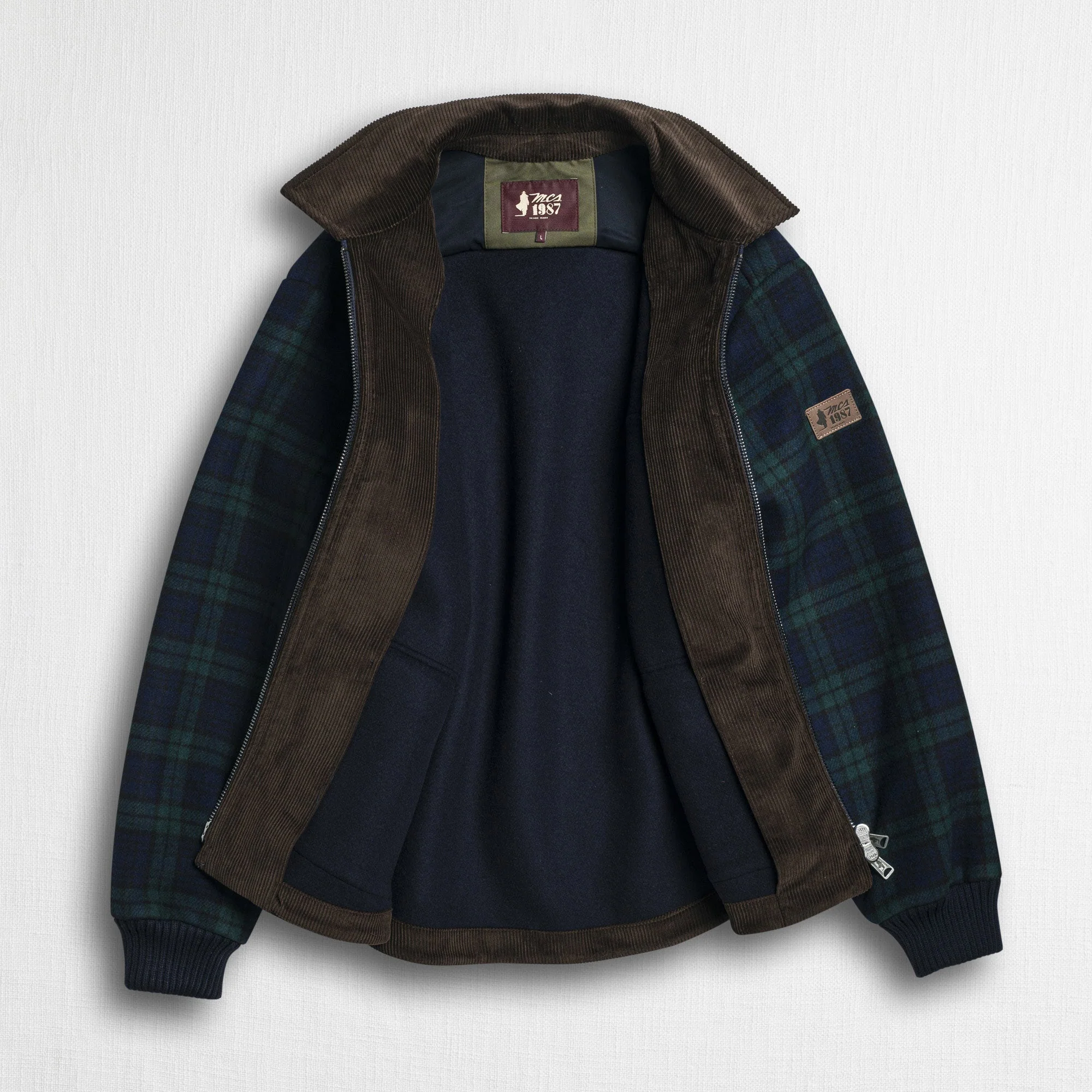 Giacca Harrington in lana check Black Watch - Image 3