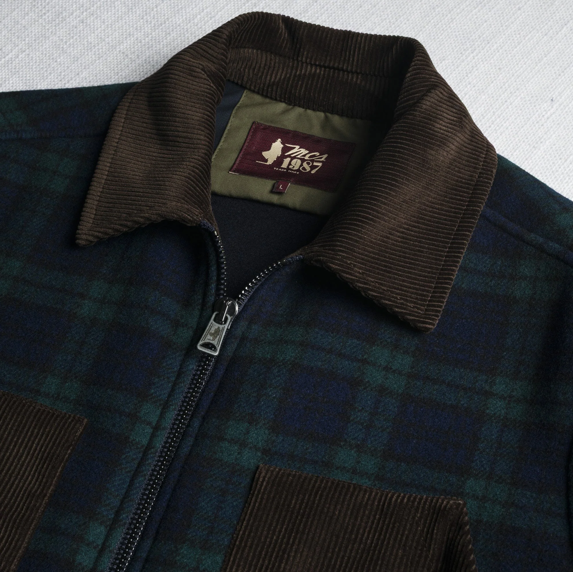 Giacca Harrington in lana check Black Watch - Image 4