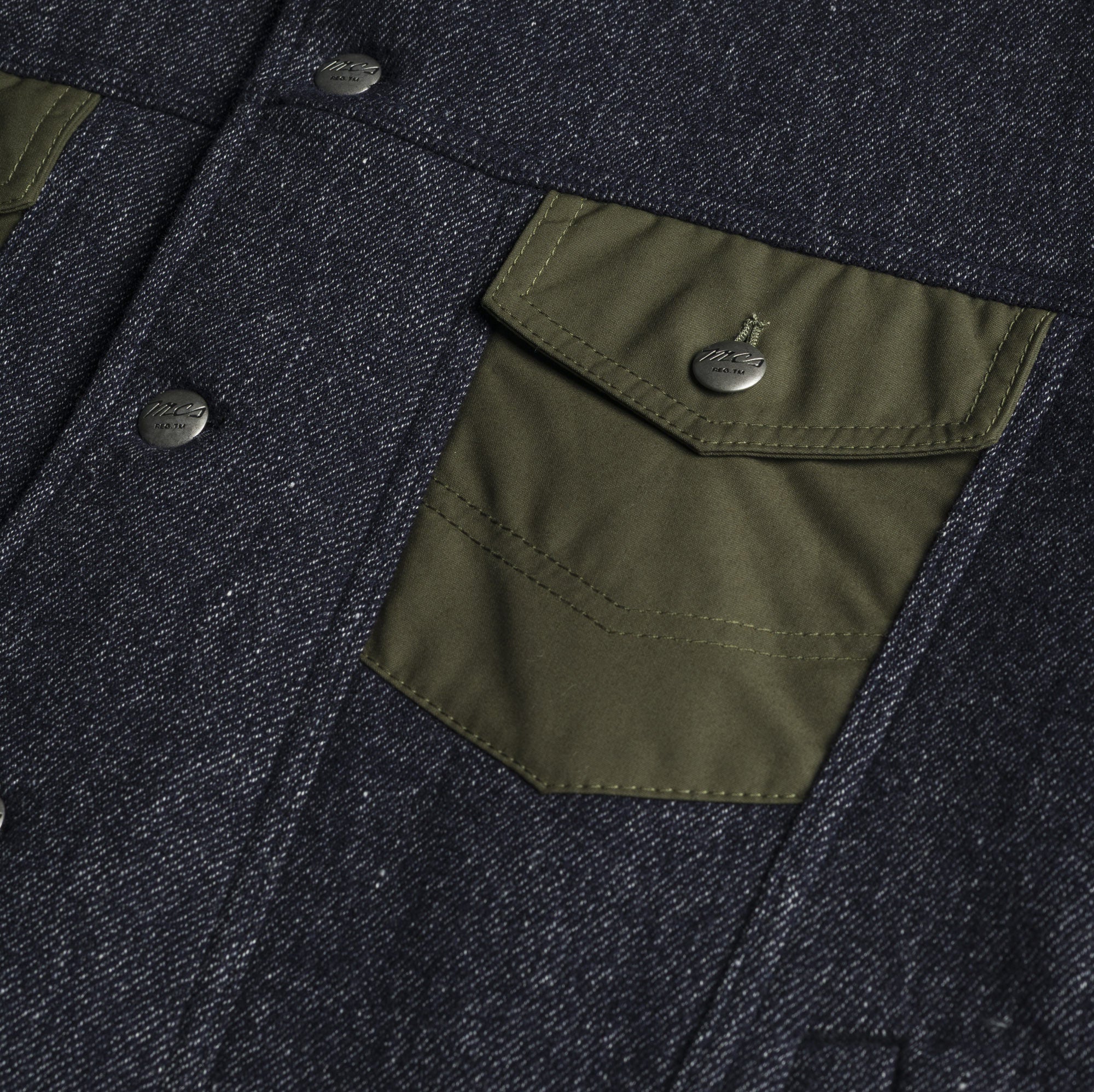 Giacca Trucker in Lana e Lino - Image 4