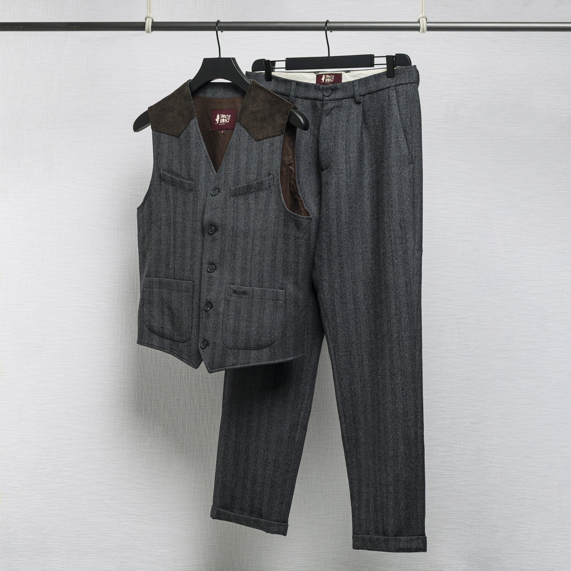 Gilet in Lana Herringbone - Image 7