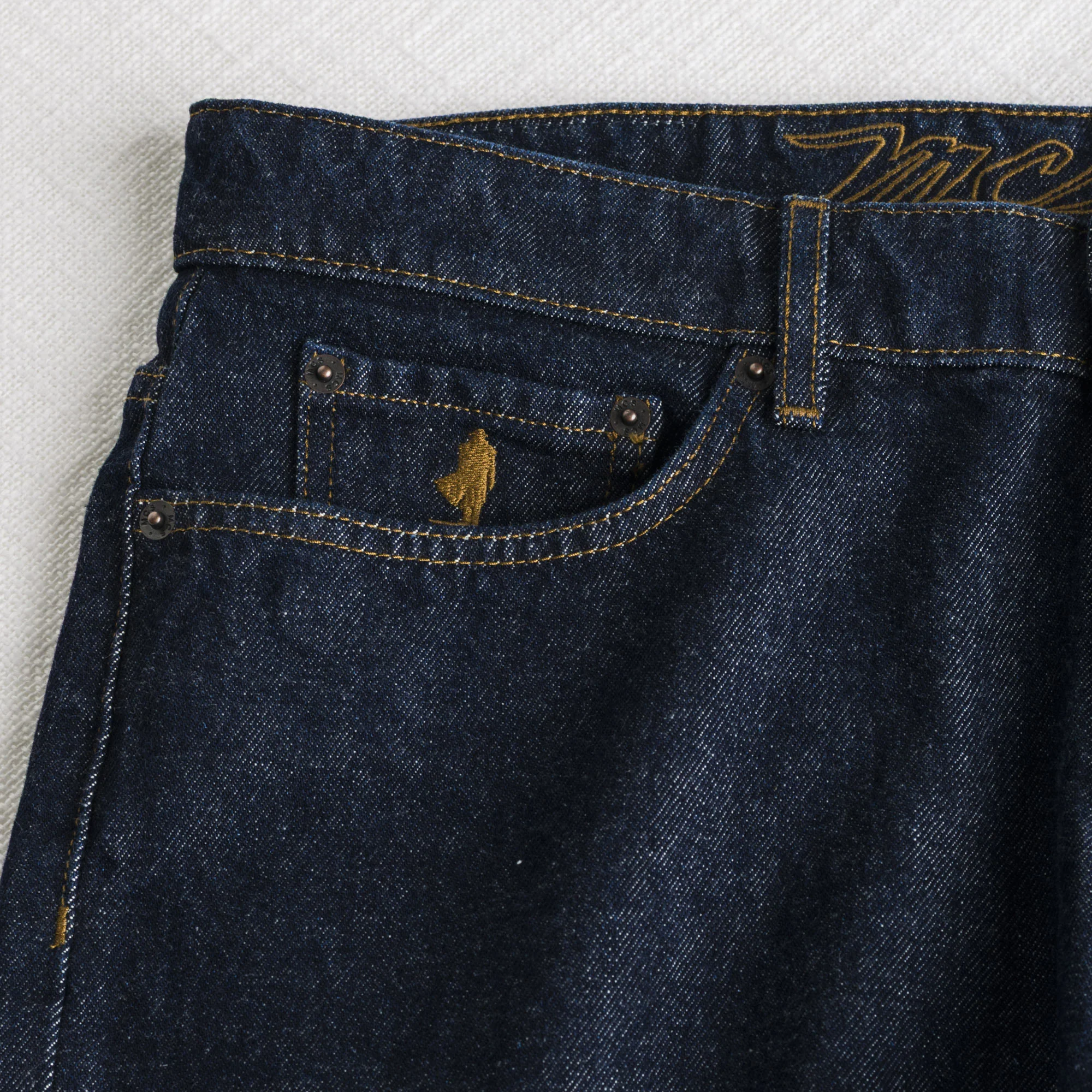 Jeans Raw Denim Regular - Dark Blue - Image 3