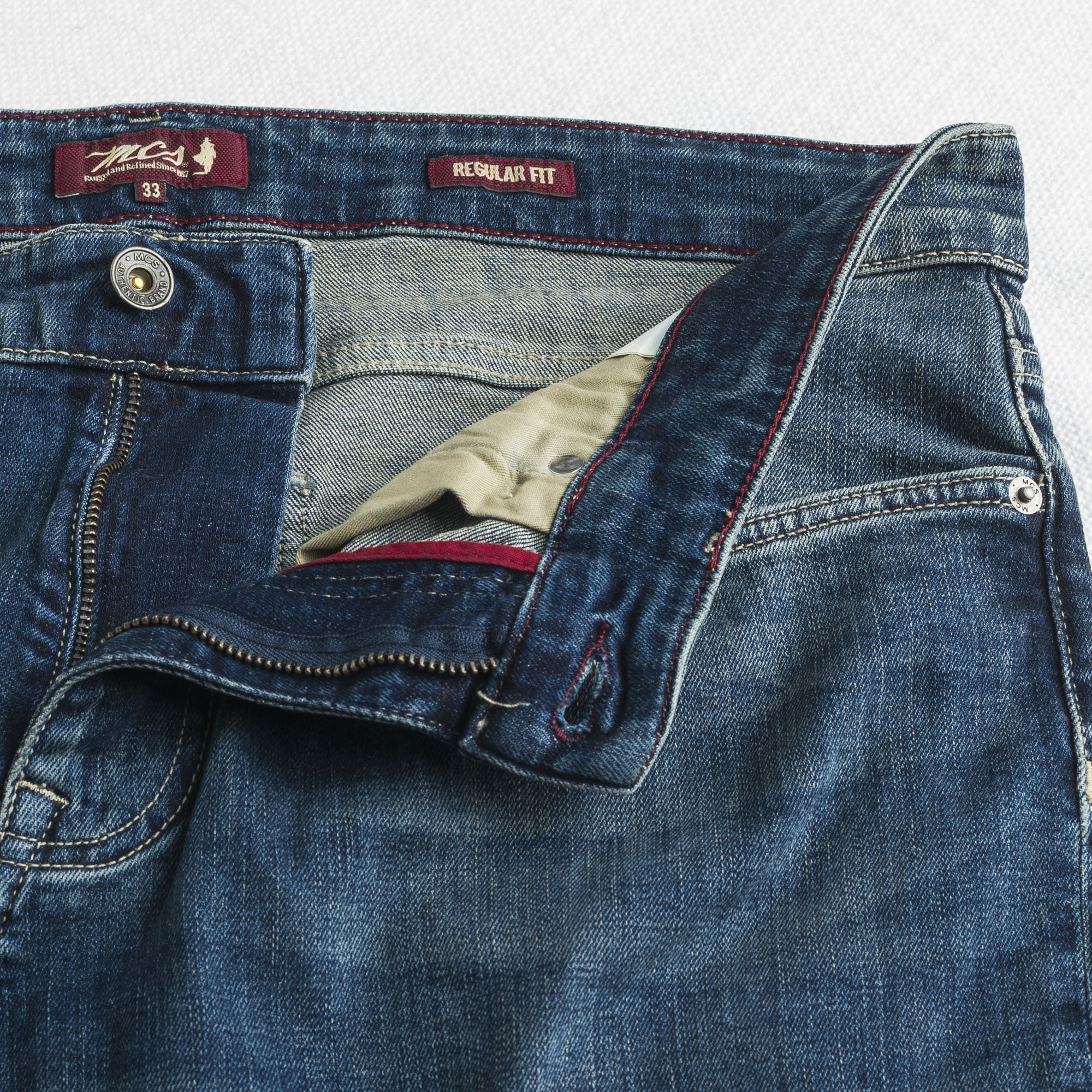 Jeans Regular Fit Blu Beige - Image 4