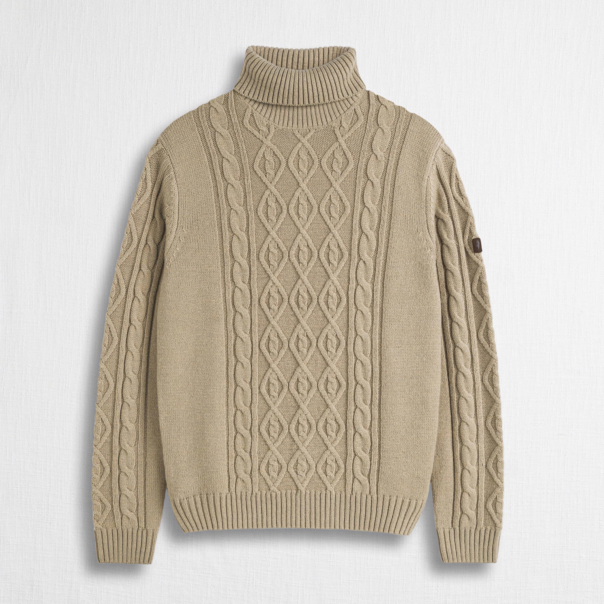 Maglia Collo Alto a Trecce in Misto Lana - Image 4