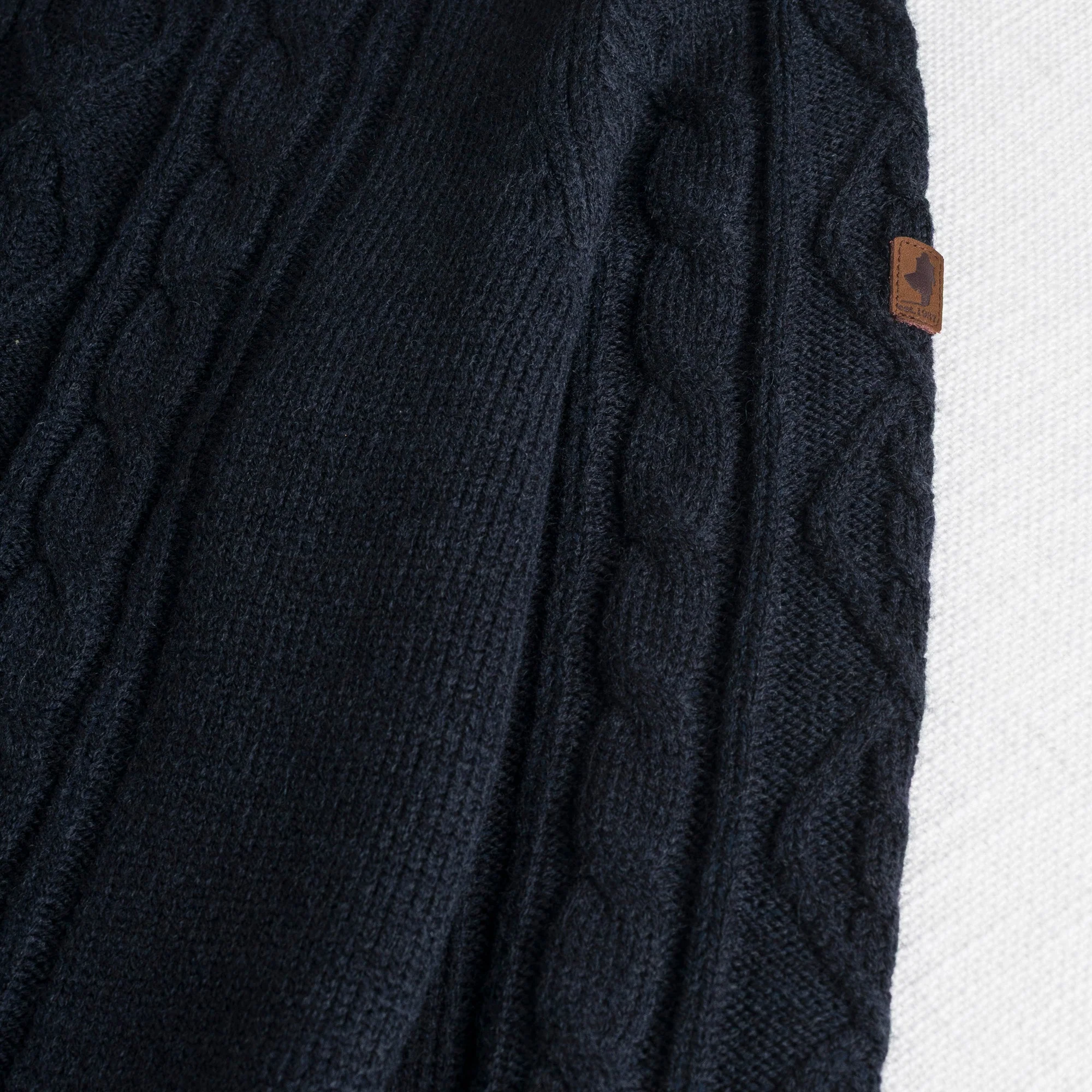 Maglia Collo Alto a Trecce in Misto Lana - Image 9