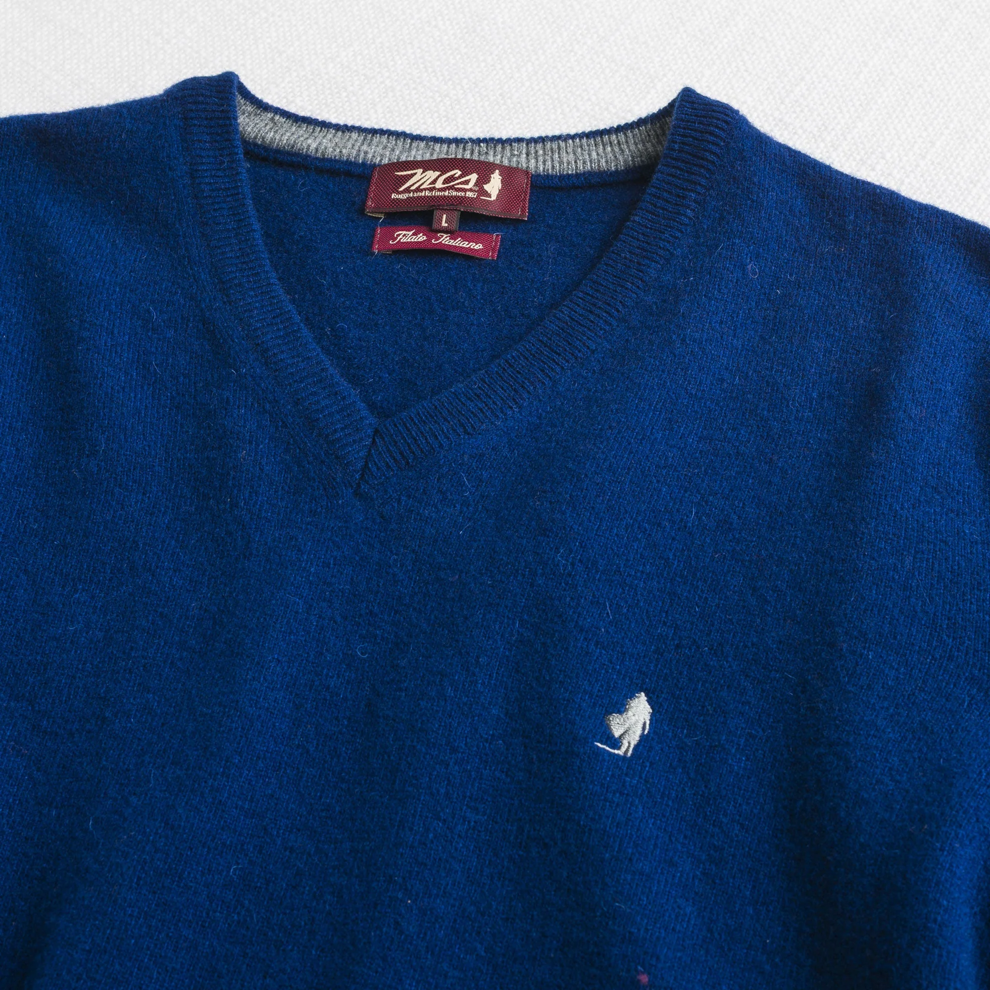 Maglia Collo a V in Misto Lana - Image 15