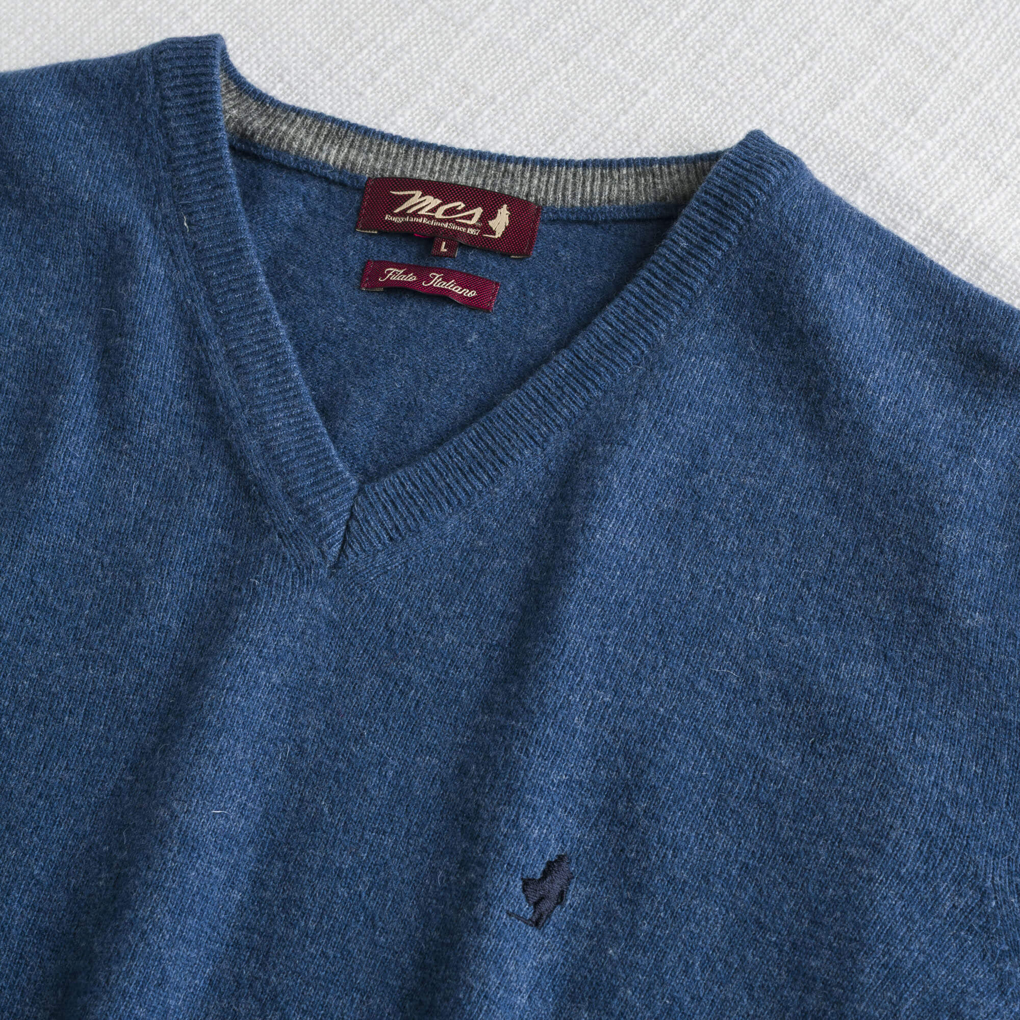 Maglia Collo a V in Misto Lana - Image 18