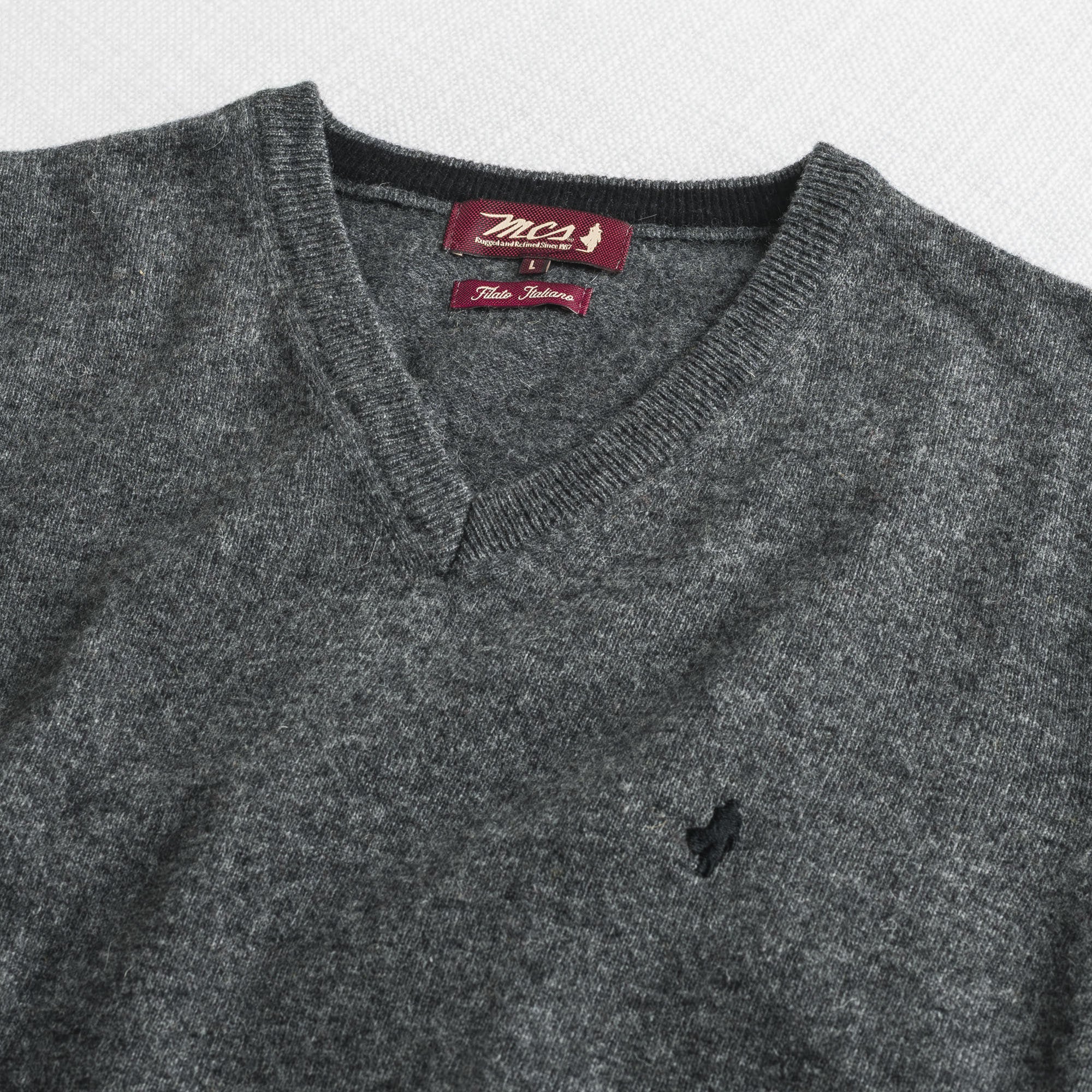 Maglia Collo a V in Misto Lana - Image 3