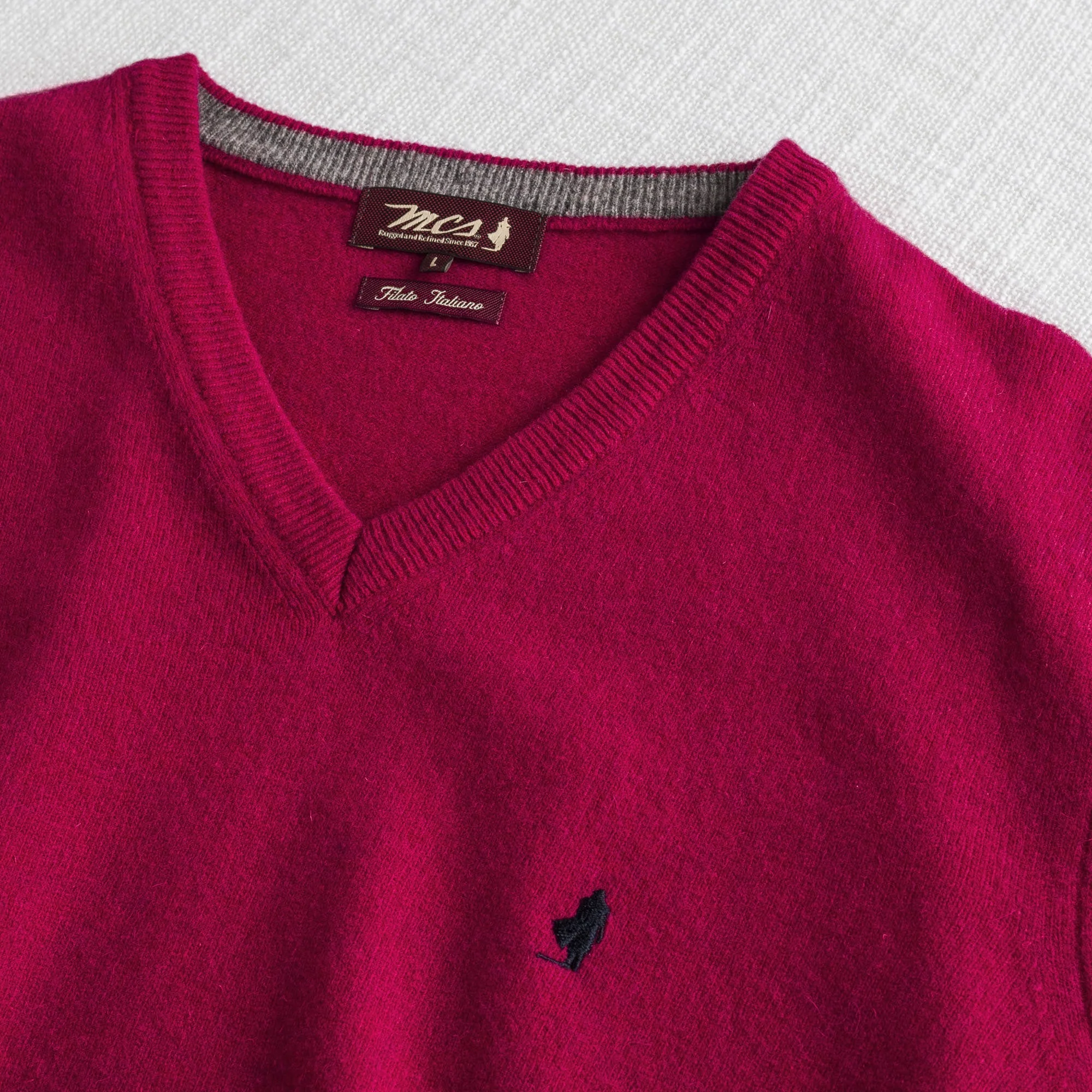 Maglia Collo a V in Misto Lana - Image 9