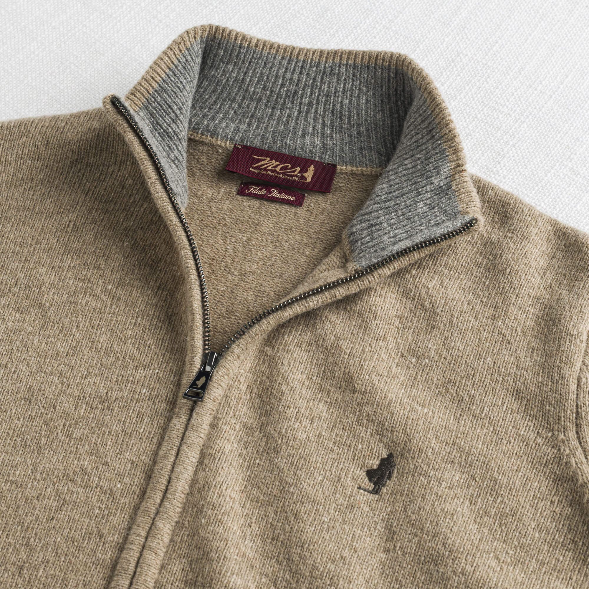 Maglione Full Zip in Misto Lana - Image 7