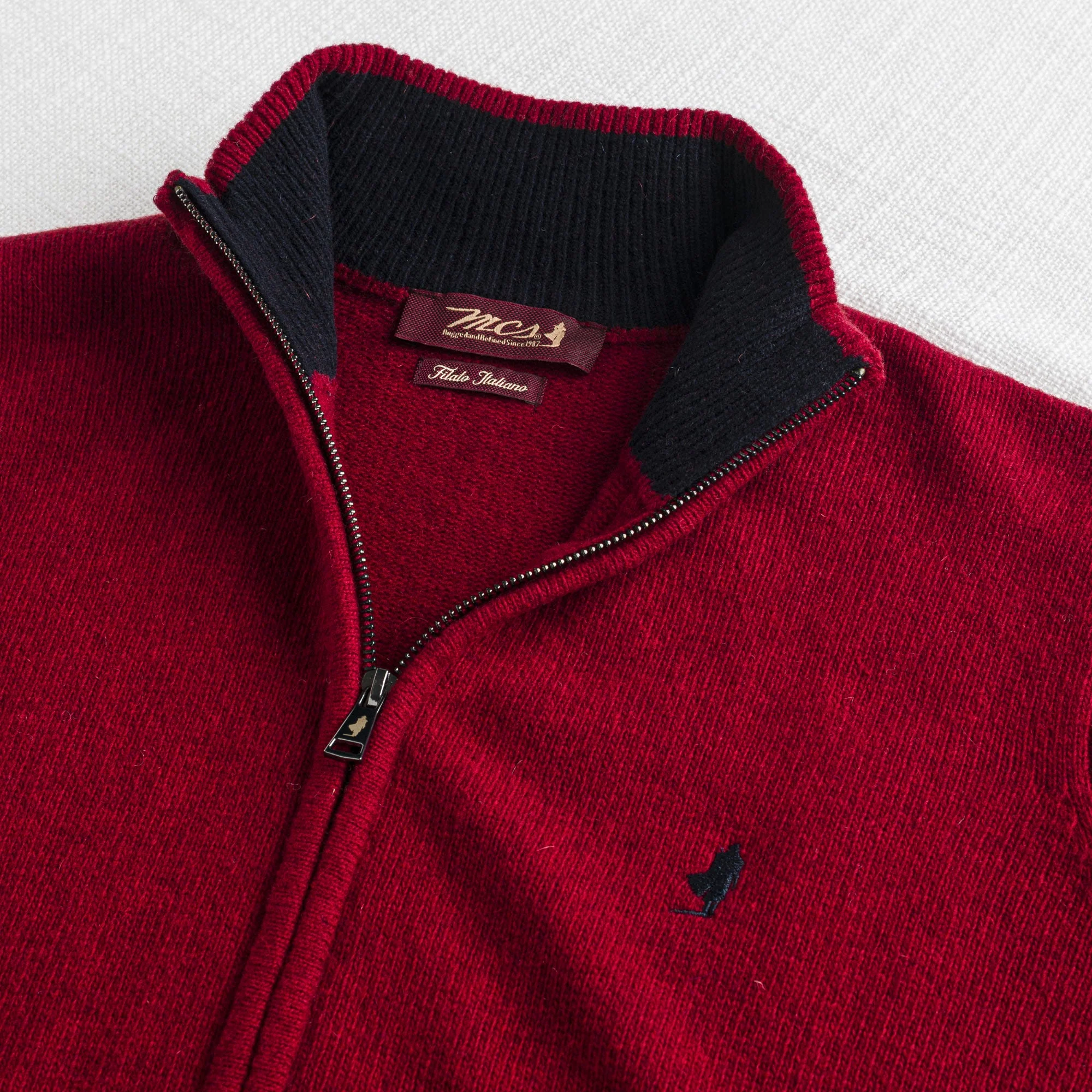 Maglione Full Zip in Misto Lana - Image 9