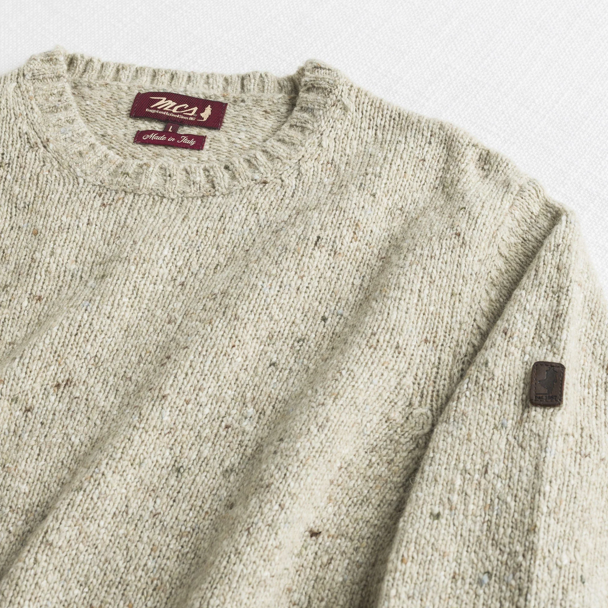 Maglione Girocollo Bottonato in Misto Lana - Image 3