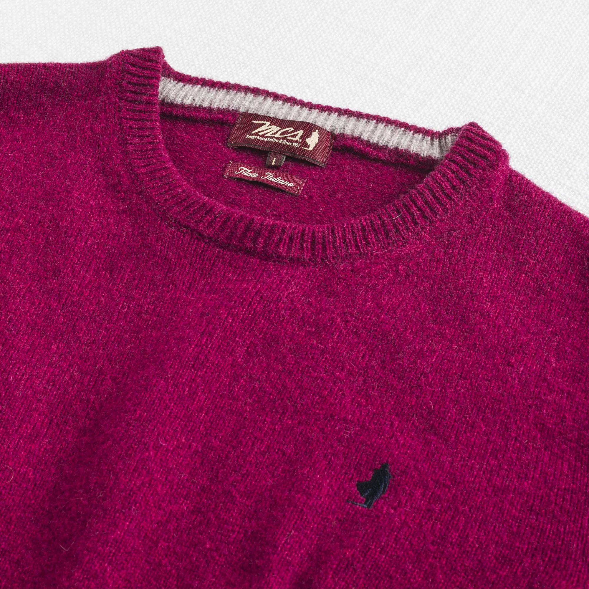 Maglione Girocollo Mouliné in Misto Lana - Image 6