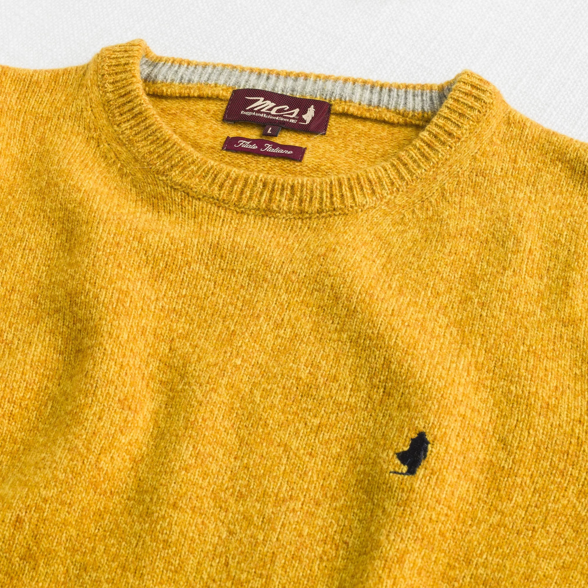 Maglione Girocollo Mouliné in Misto Lana - Image 9