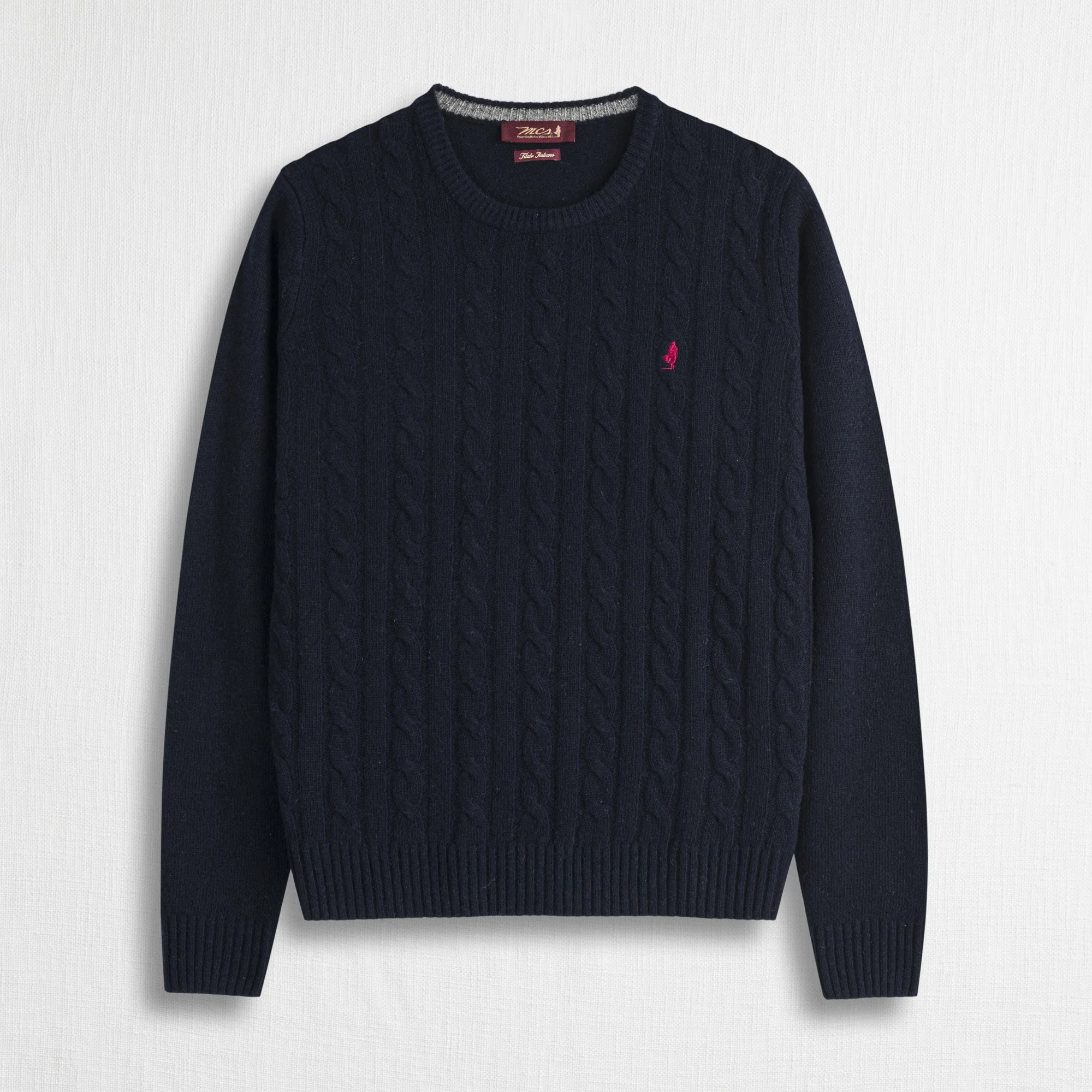 Maglione Girocollo a Trecce in Misto Lana - Image 10