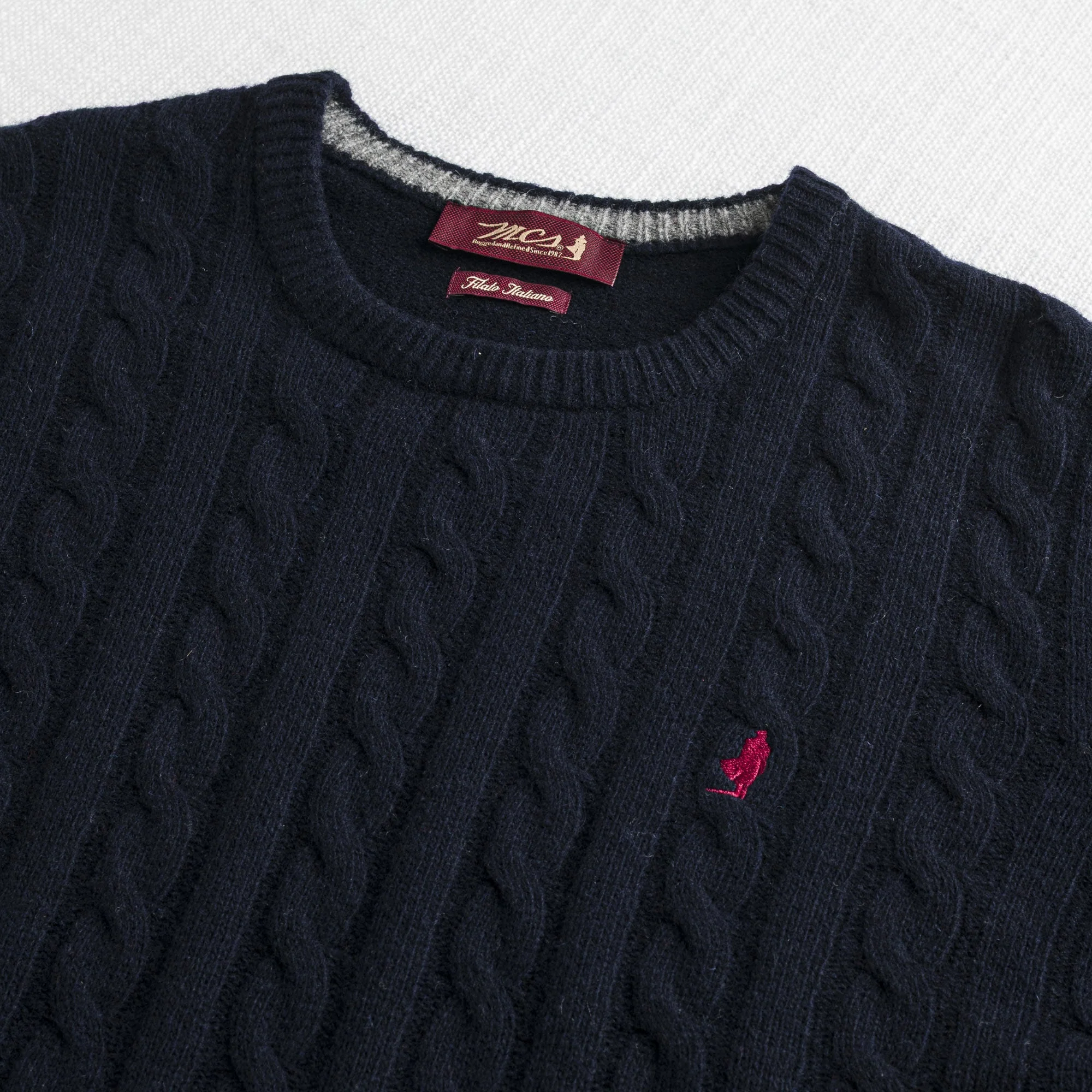 Maglione Girocollo a Trecce in Misto Lana - Image 12