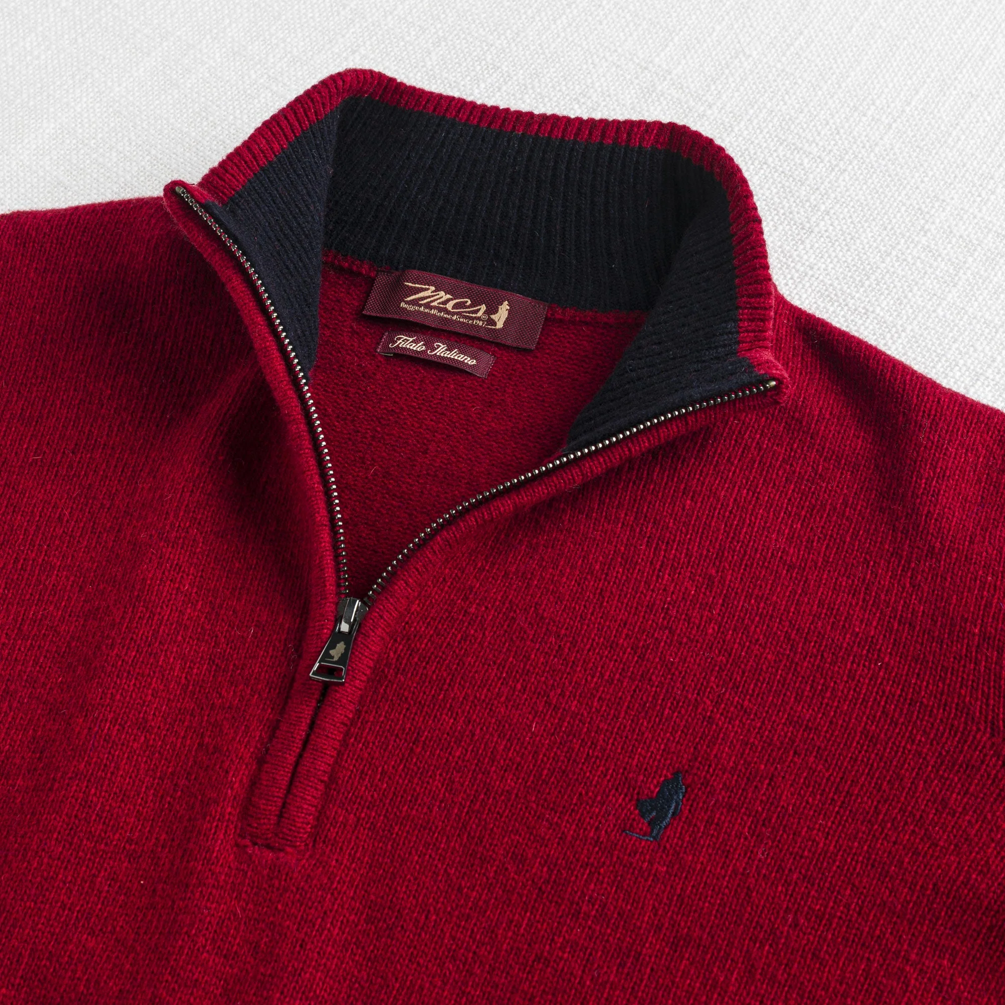 Maglione Mezza Zip in Misto Lana - Image 6