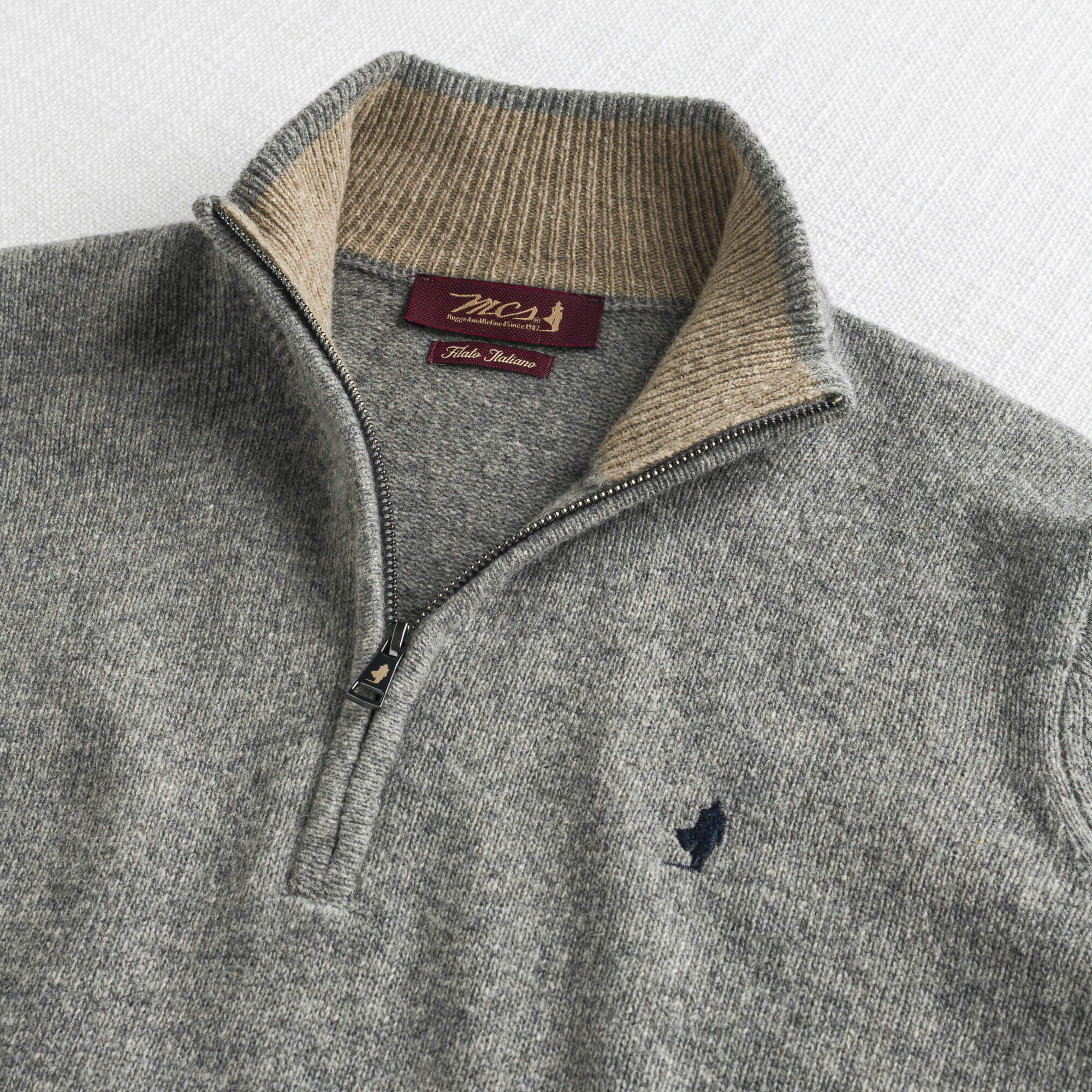 Maglione Mezza Zip in Misto Lana - Image 9