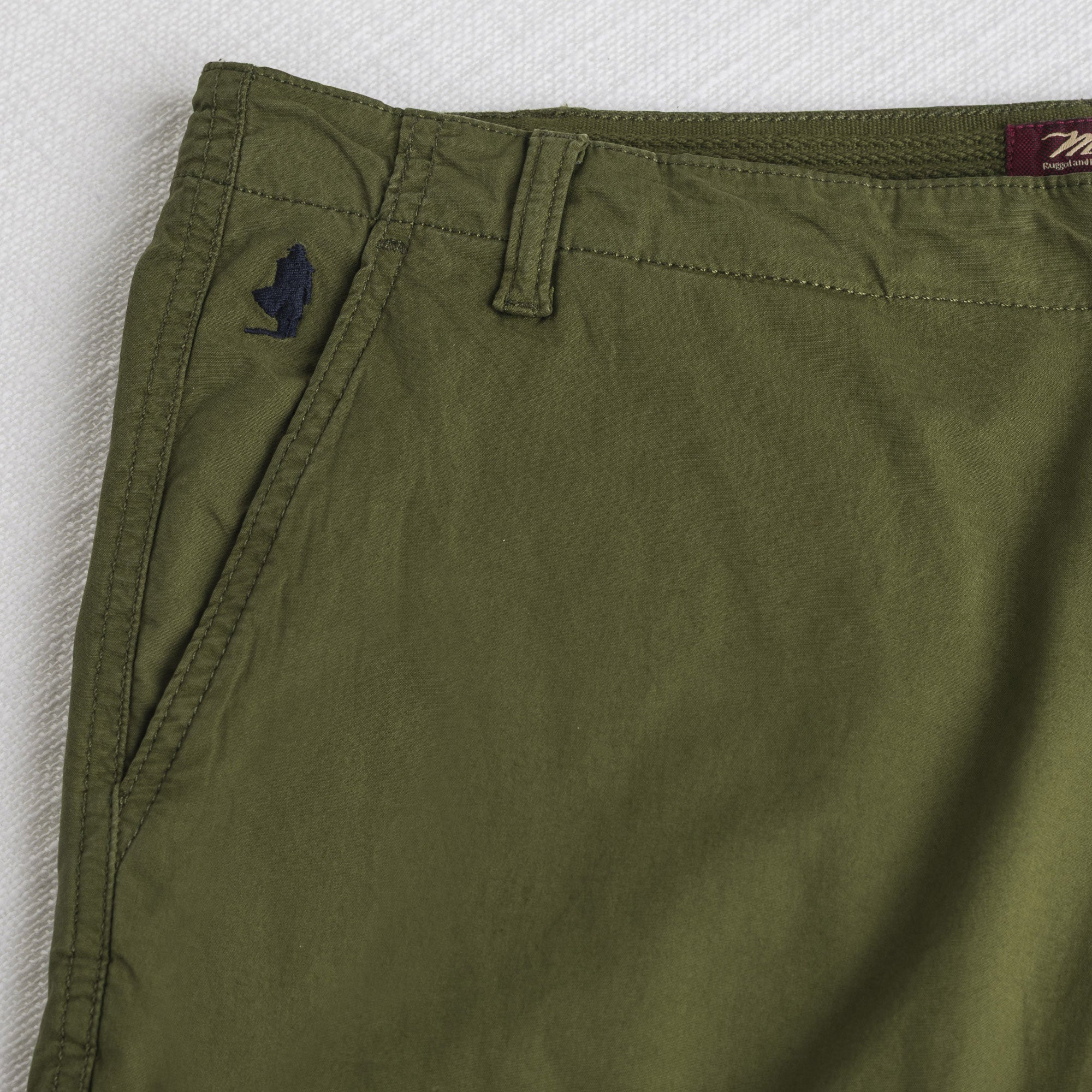 Pantalone cargo in popeline stretch - Dark Olive - Image 3