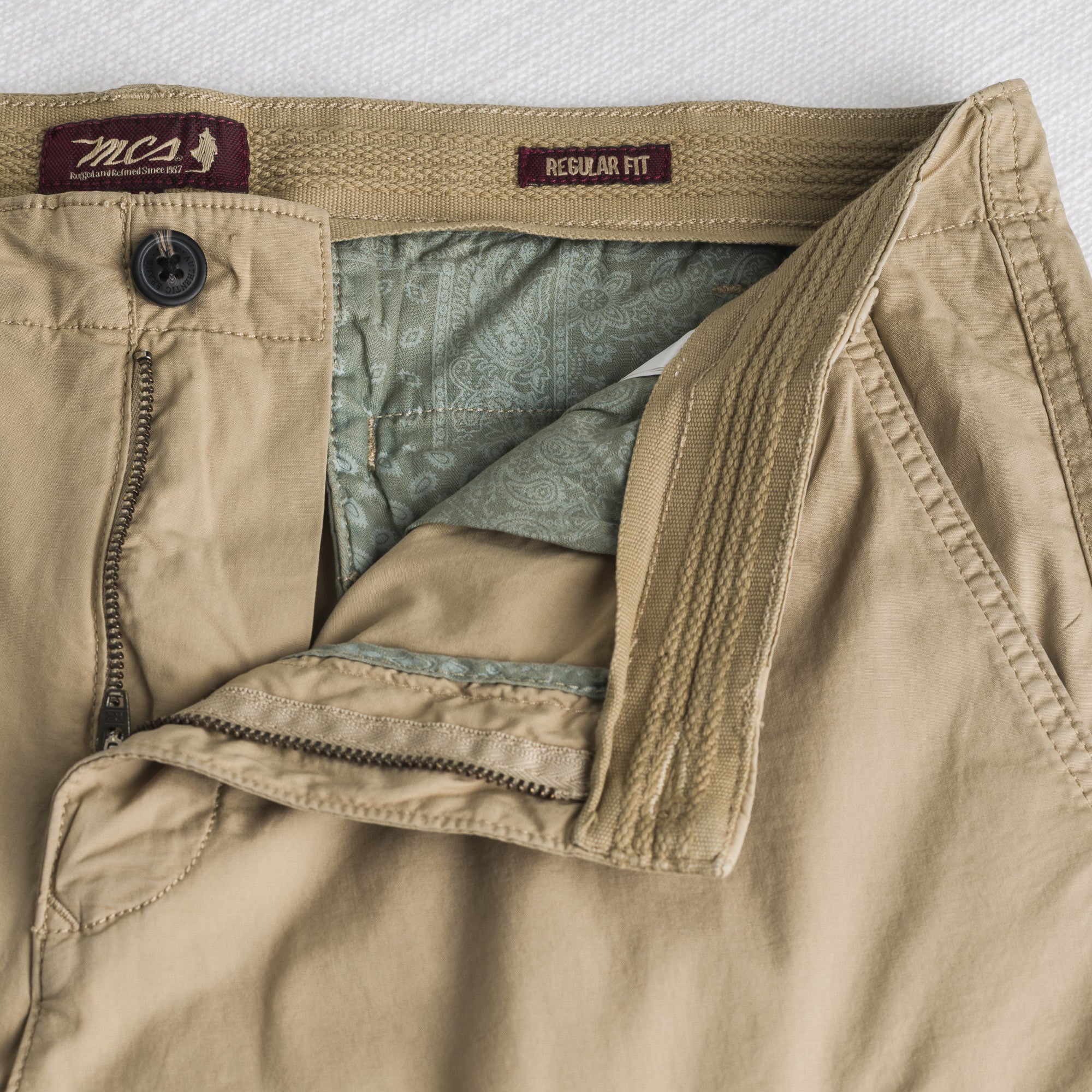 Pantalone cargo in popeline stretch - Khaky - Image 4