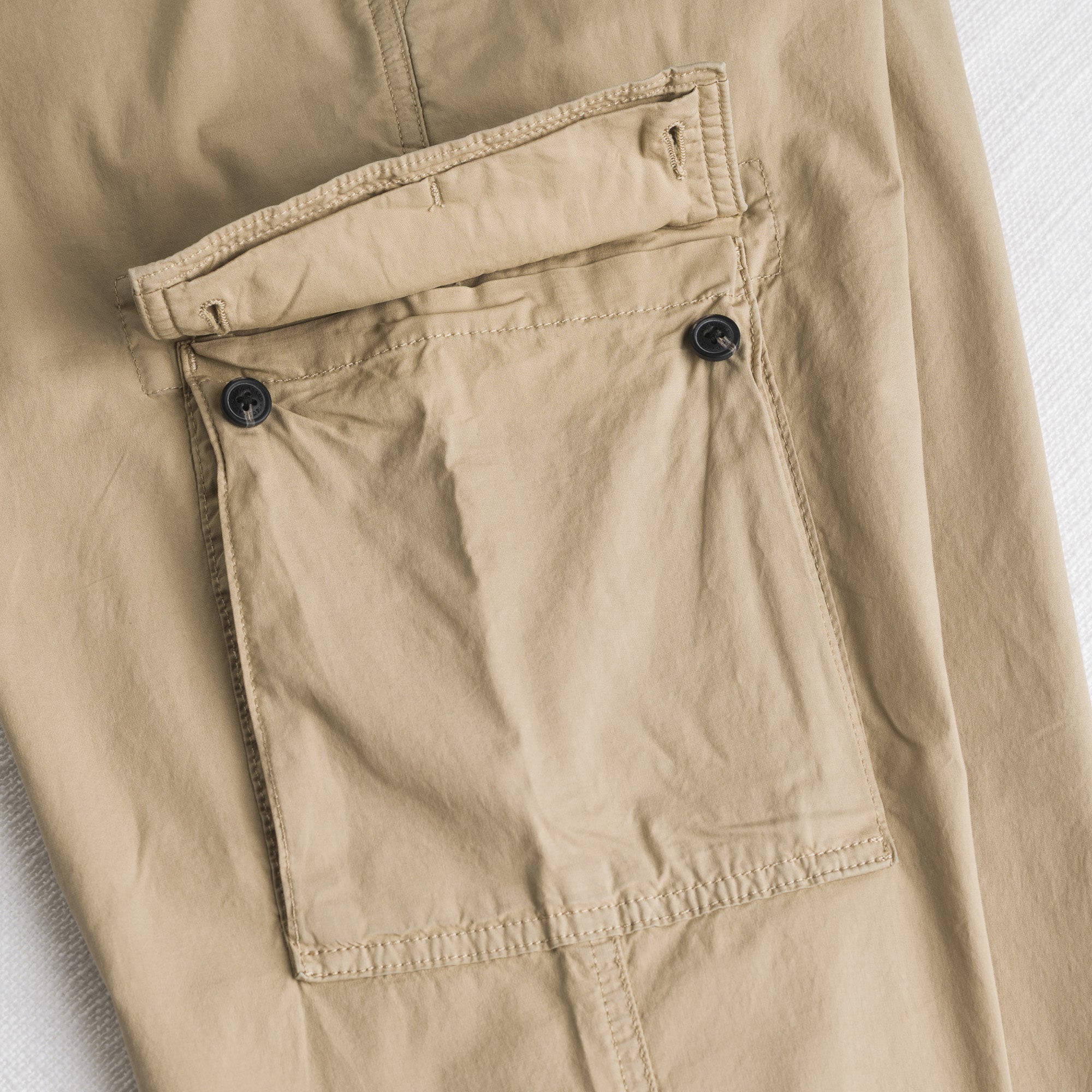 Pantalone cargo in popeline stretch - Khaky - Image 6