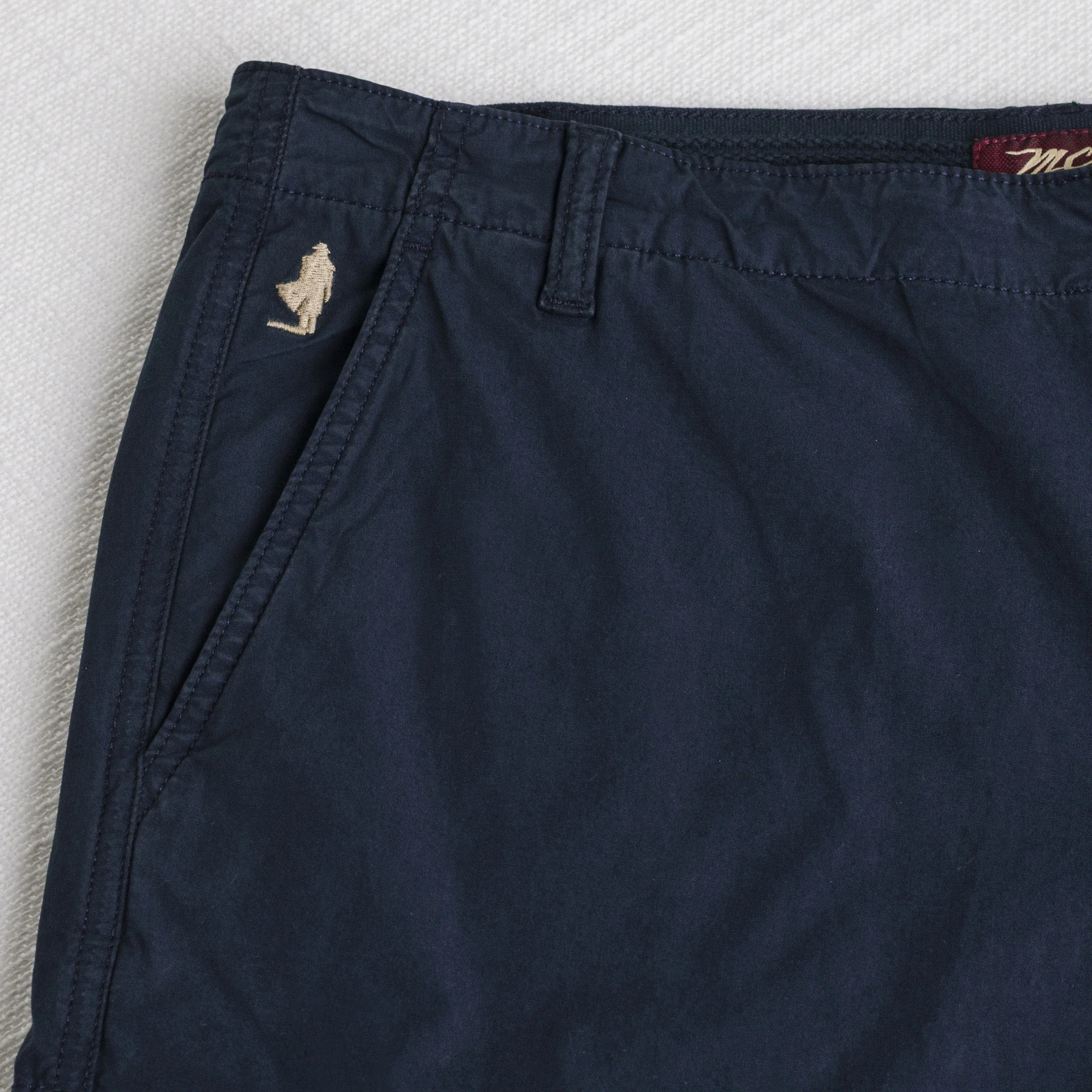 Pantalone cargo in popeline stretch - Navy Blue - Image 3