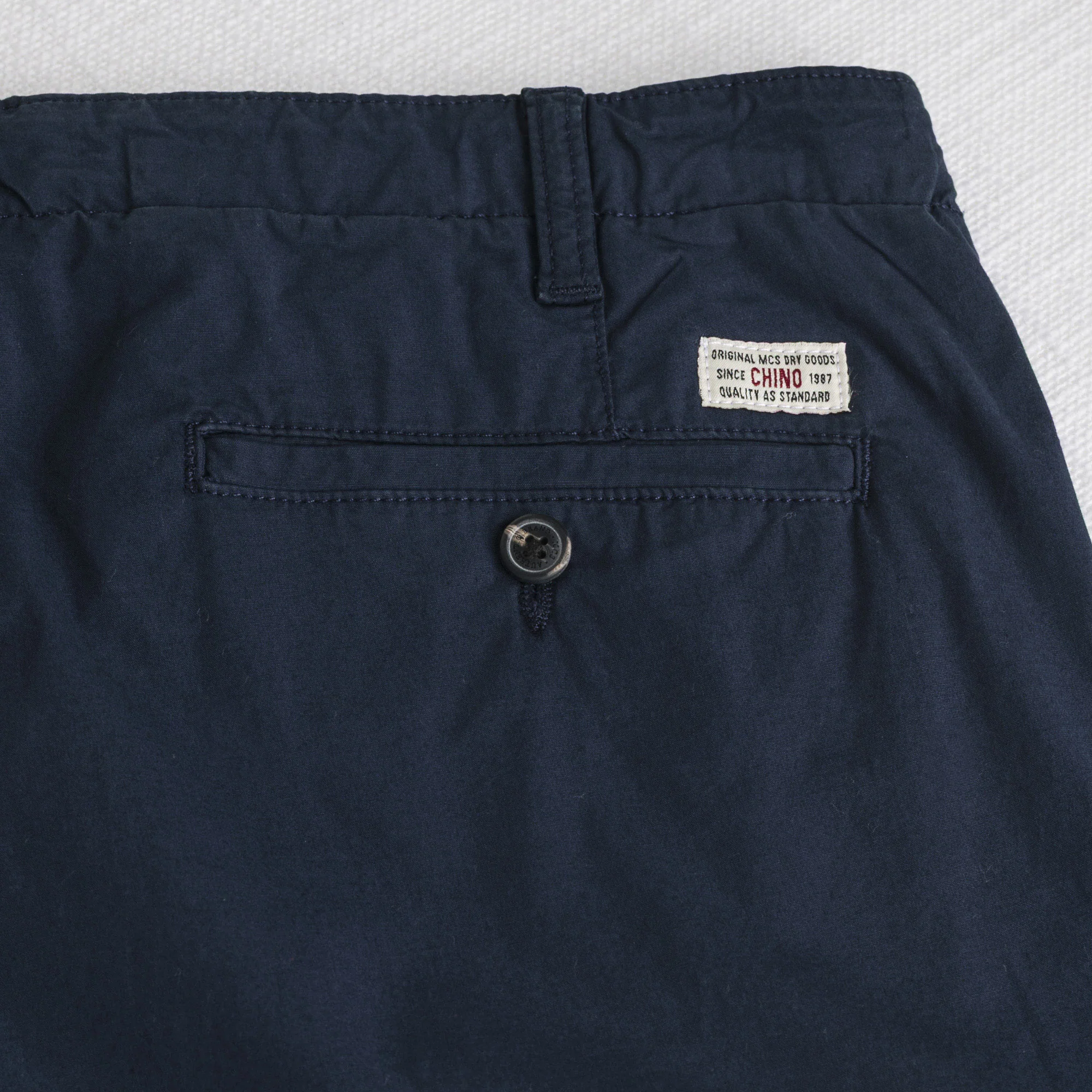 Pantalone cargo in popeline stretch - Navy Blue - Image 5