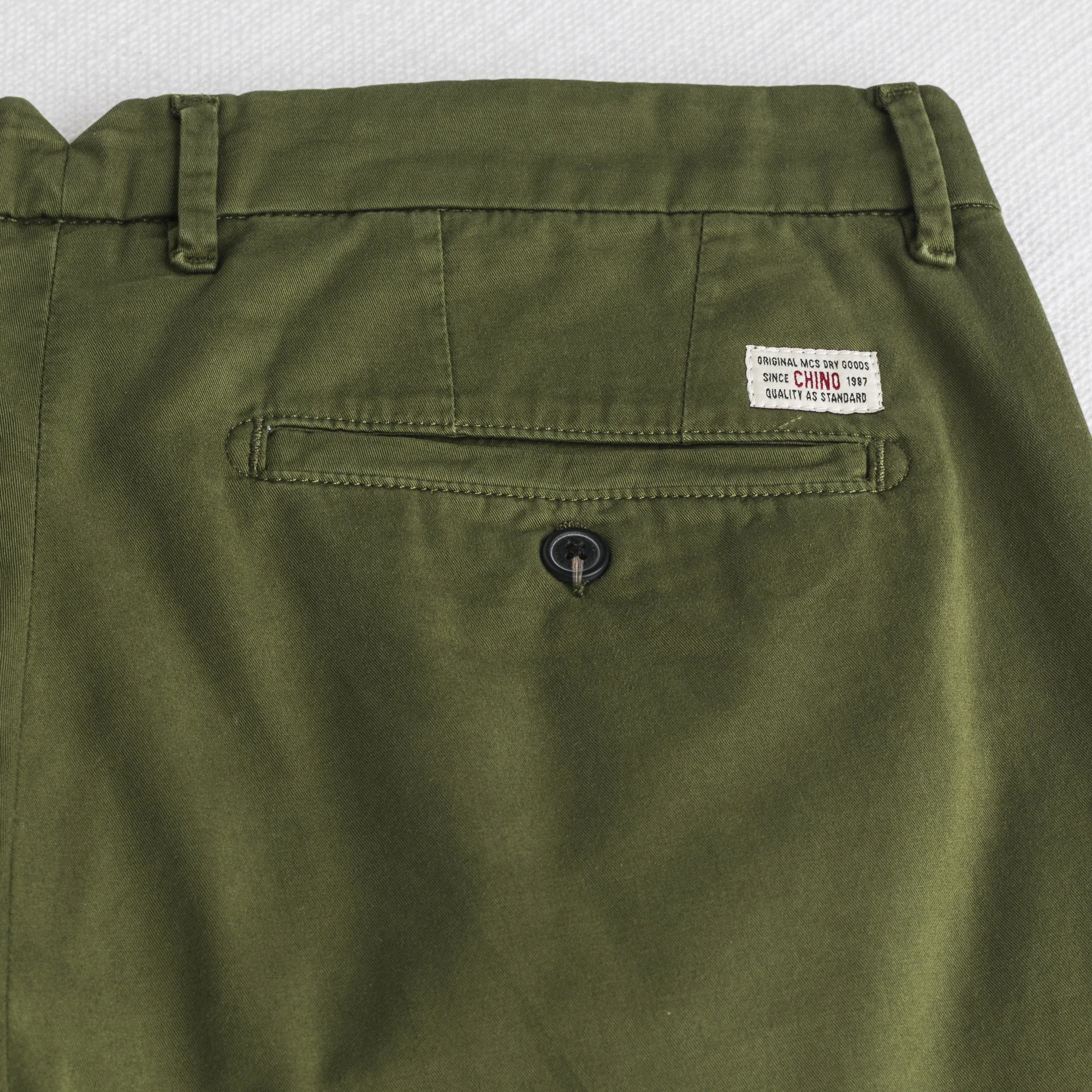 Pantalone chino in gabardina stretch - Dark Olive - Image 5