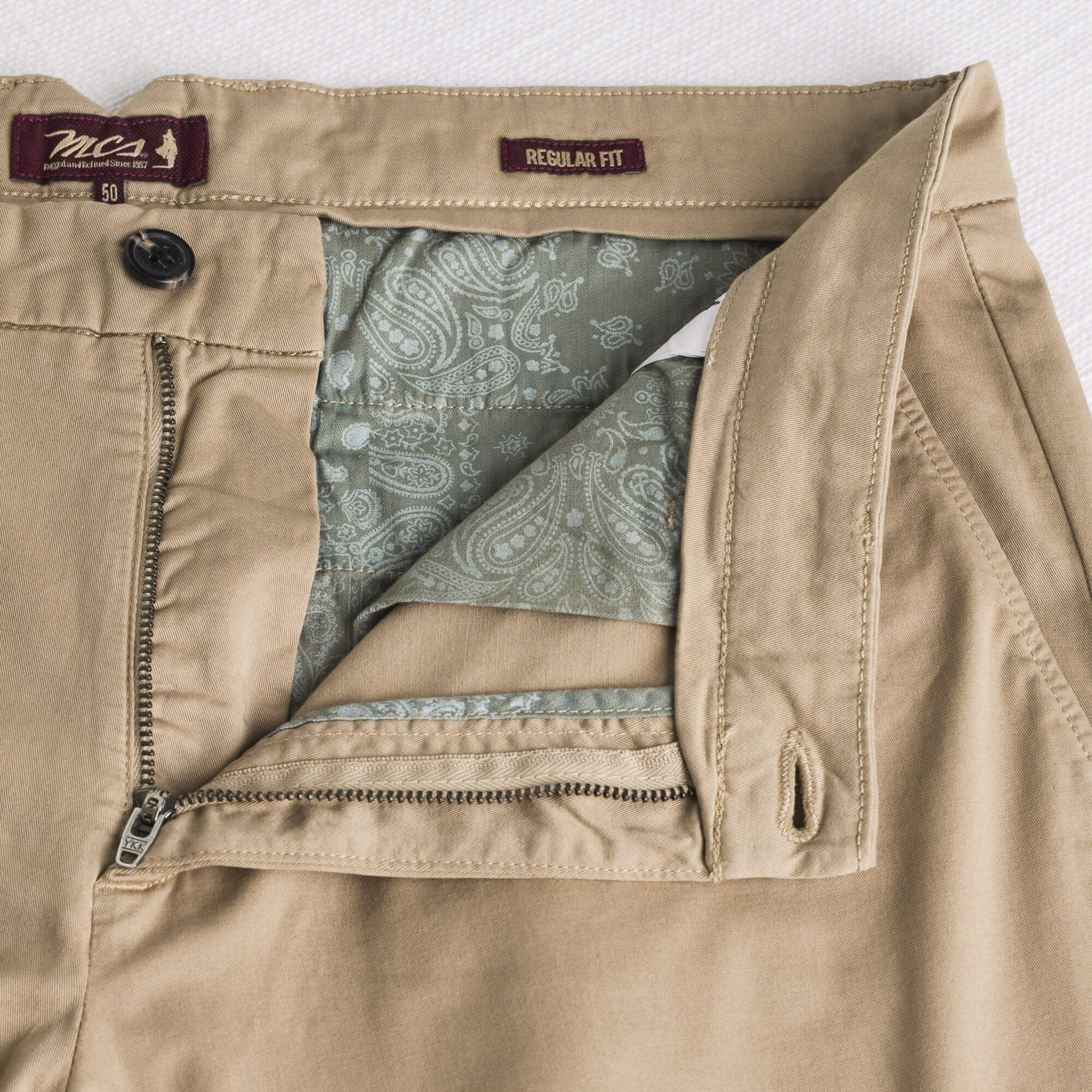 Pantalone chino in gabardina stretch - Khaky - Image 4