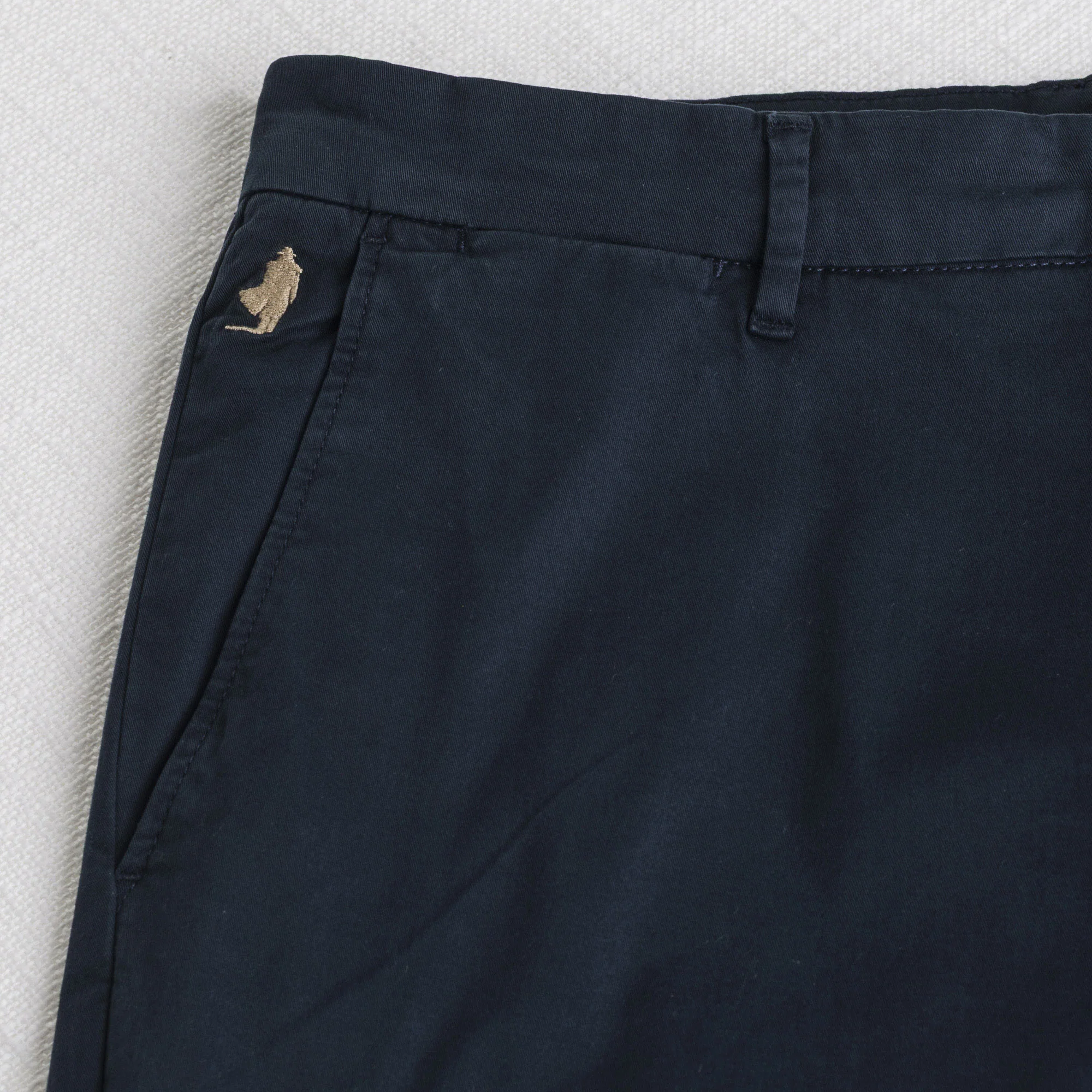 Pantalone chino in gabardina stretch - Navy Blue - Image 3