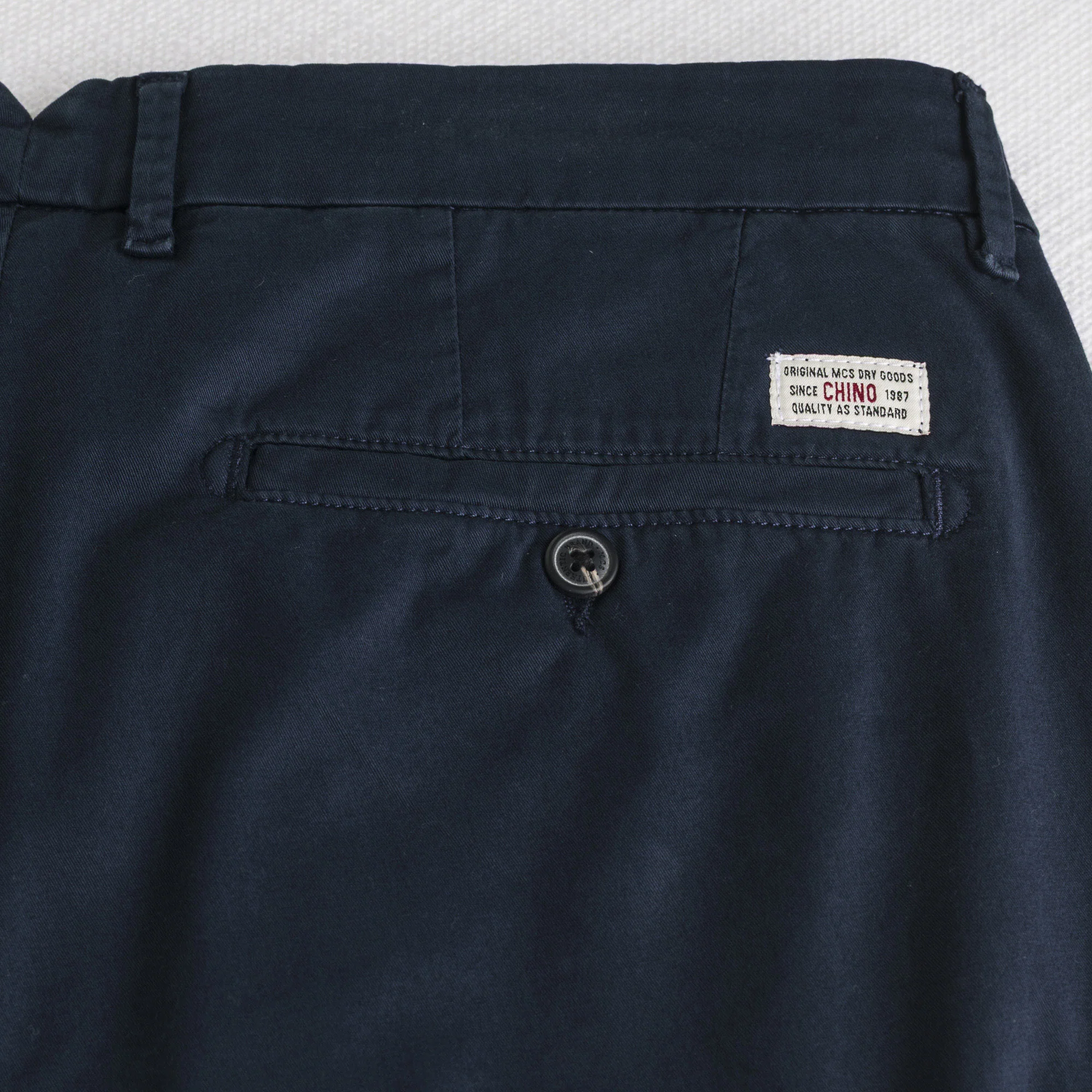 Pantalone chino in gabardina stretch - Navy Blue - Image 5