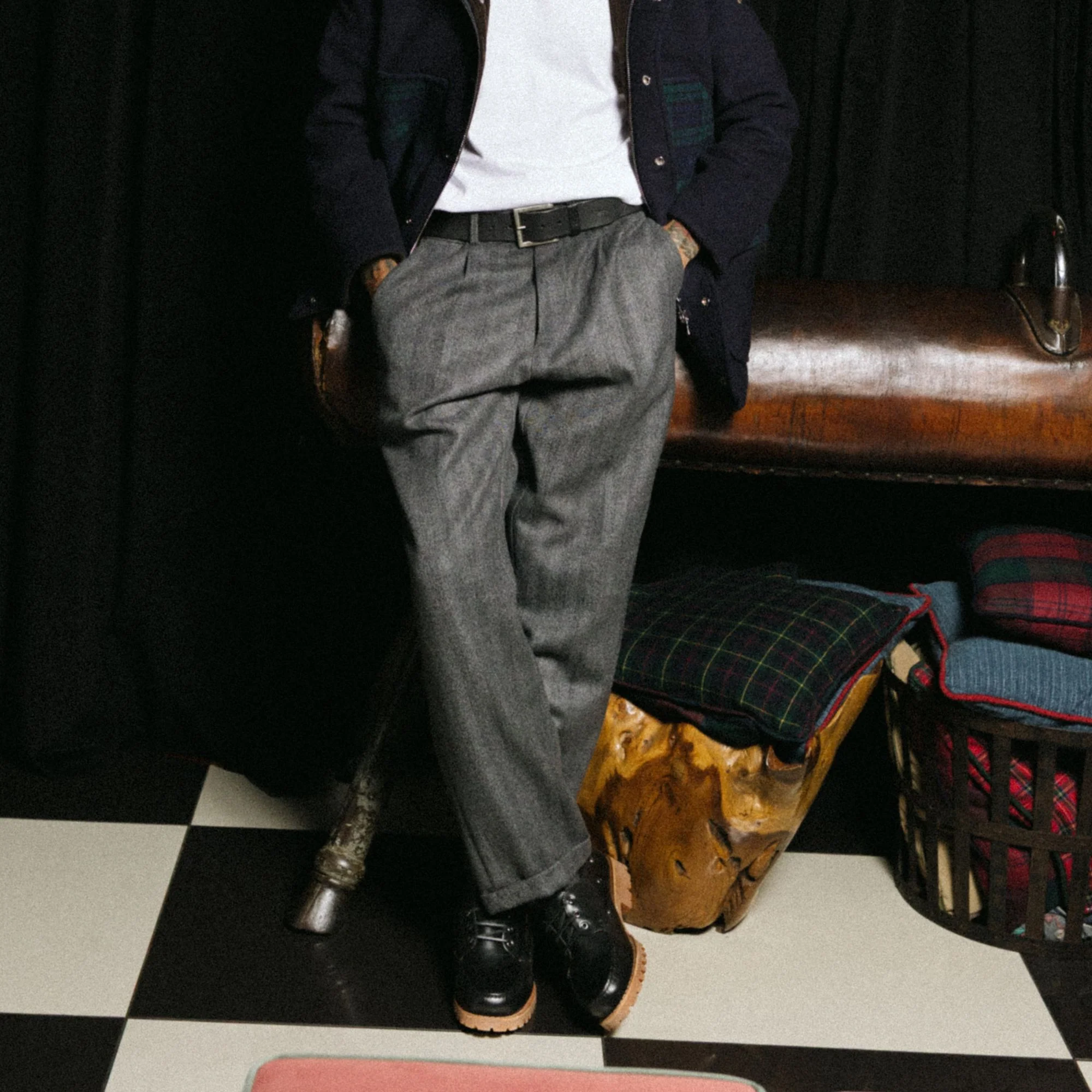 Pantalone Chino in Lana Herringbone - Image 7