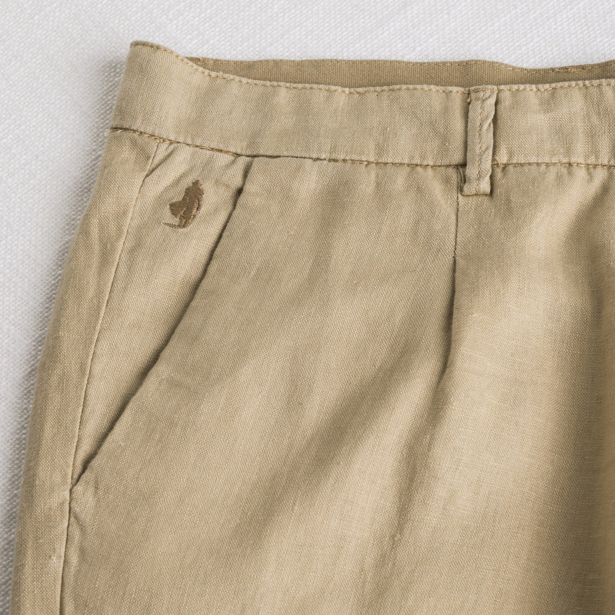 Pantalone chino in lino - Khaky - Image 3