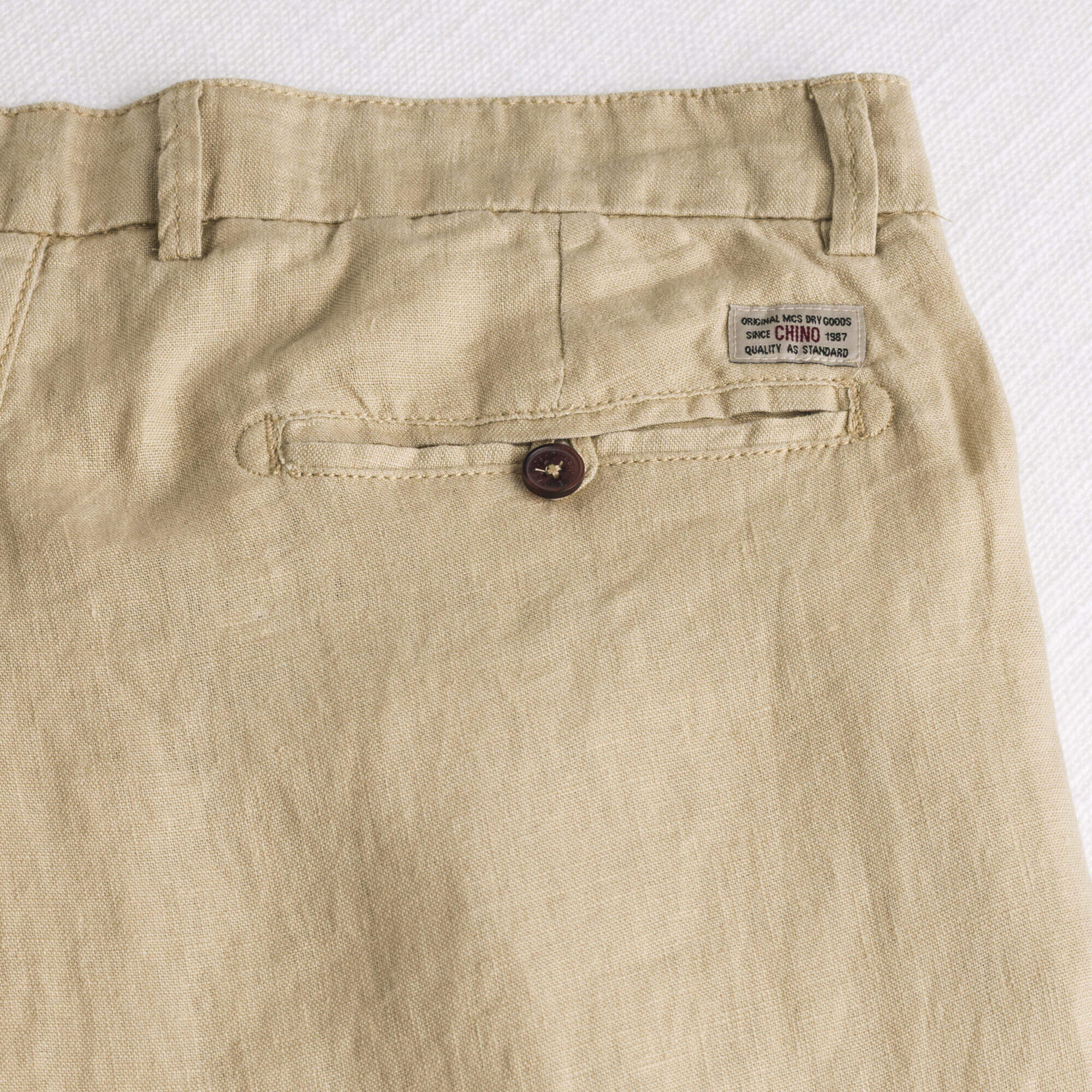 Pantalone chino in lino - Khaky - Image 5