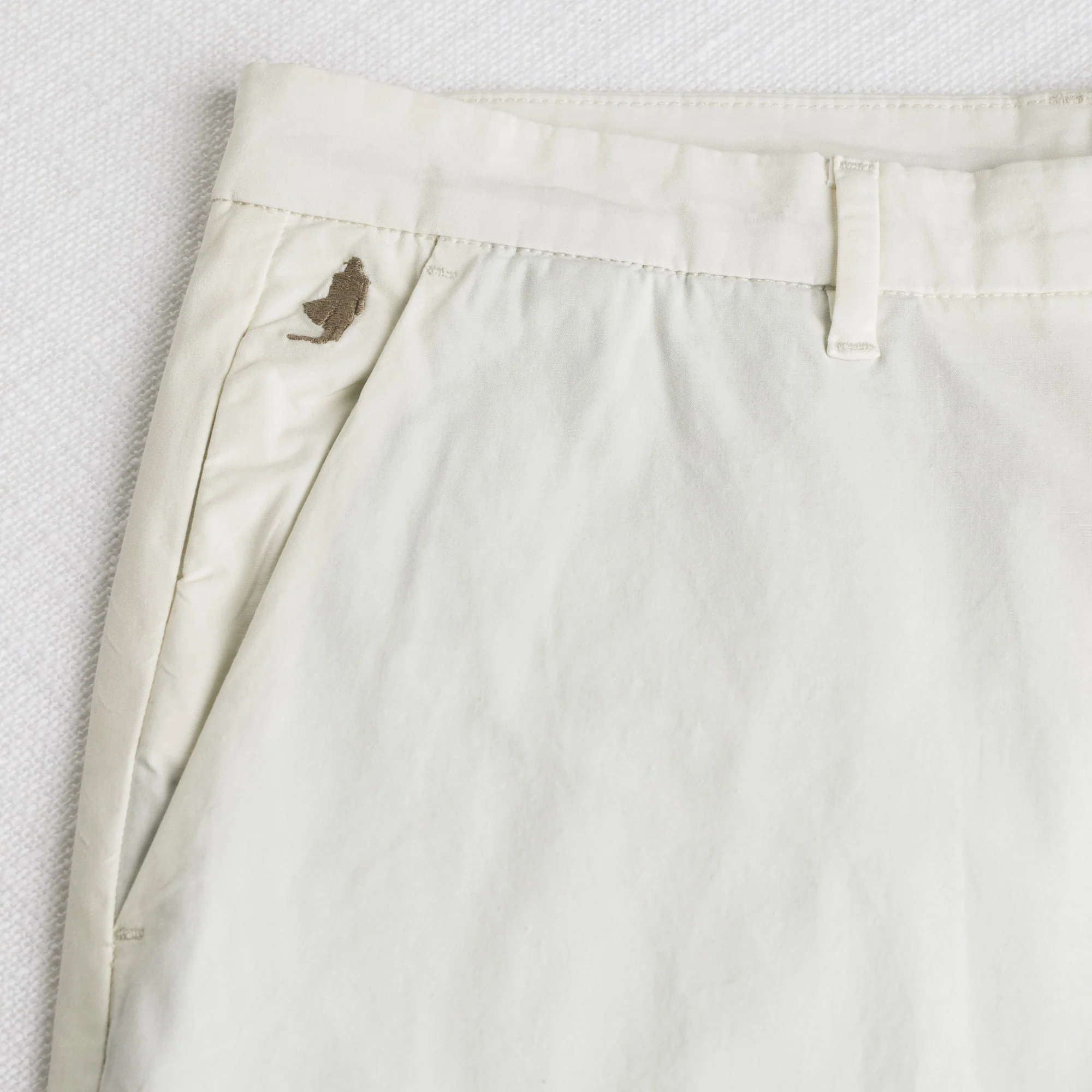 Pantalone chino in popeline stretch - Blanc De Blanc - Image 3