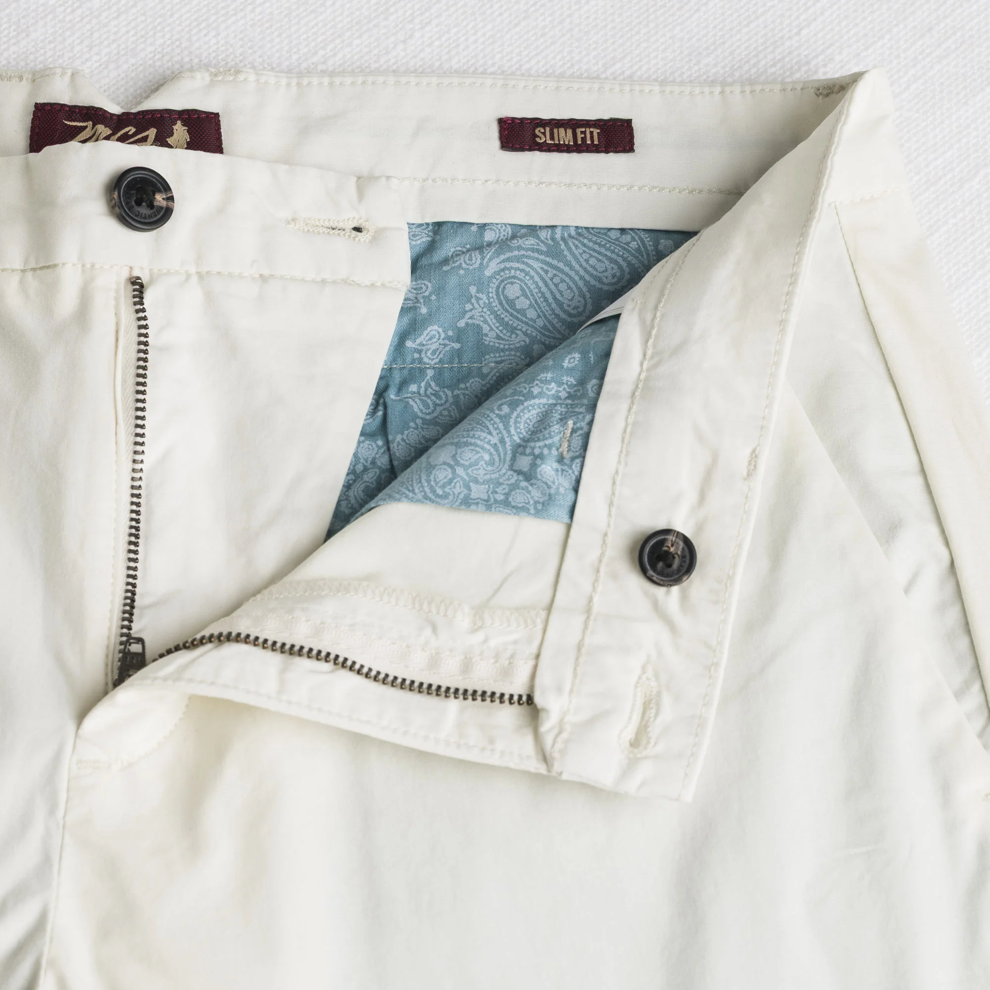 Pantalone chino in popeline stretch - Blanc De Blanc - Image 4