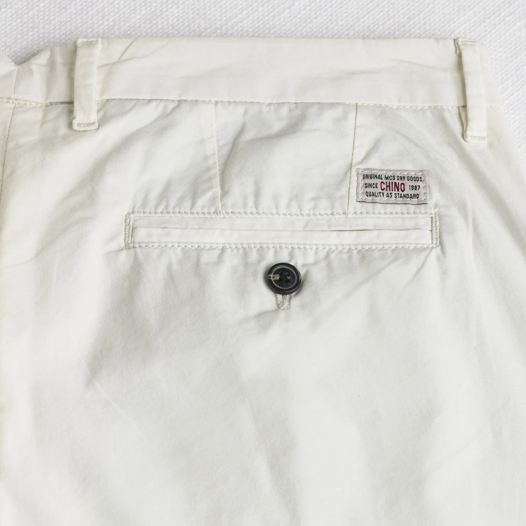 Pantalone chino in popeline stretch - Blanc De Blanc - Image 5