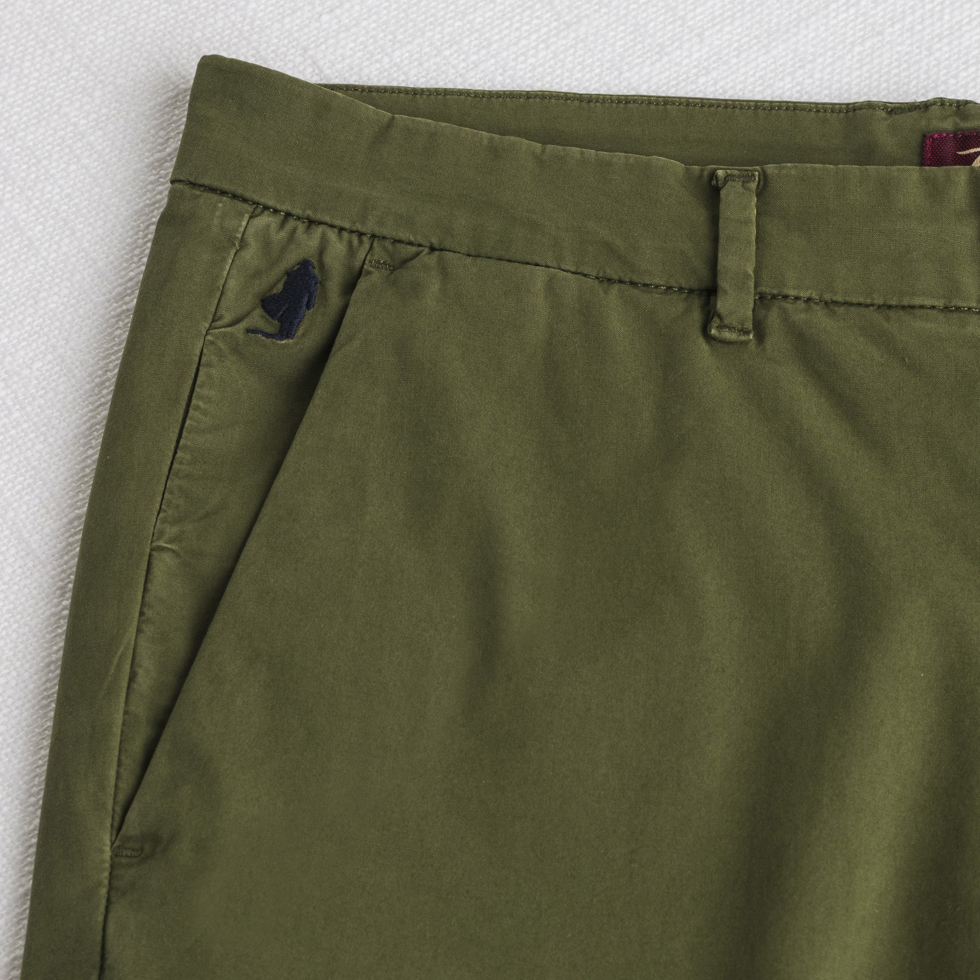 Pantalone chino in popeline stretch - Dark Olive - Image 3