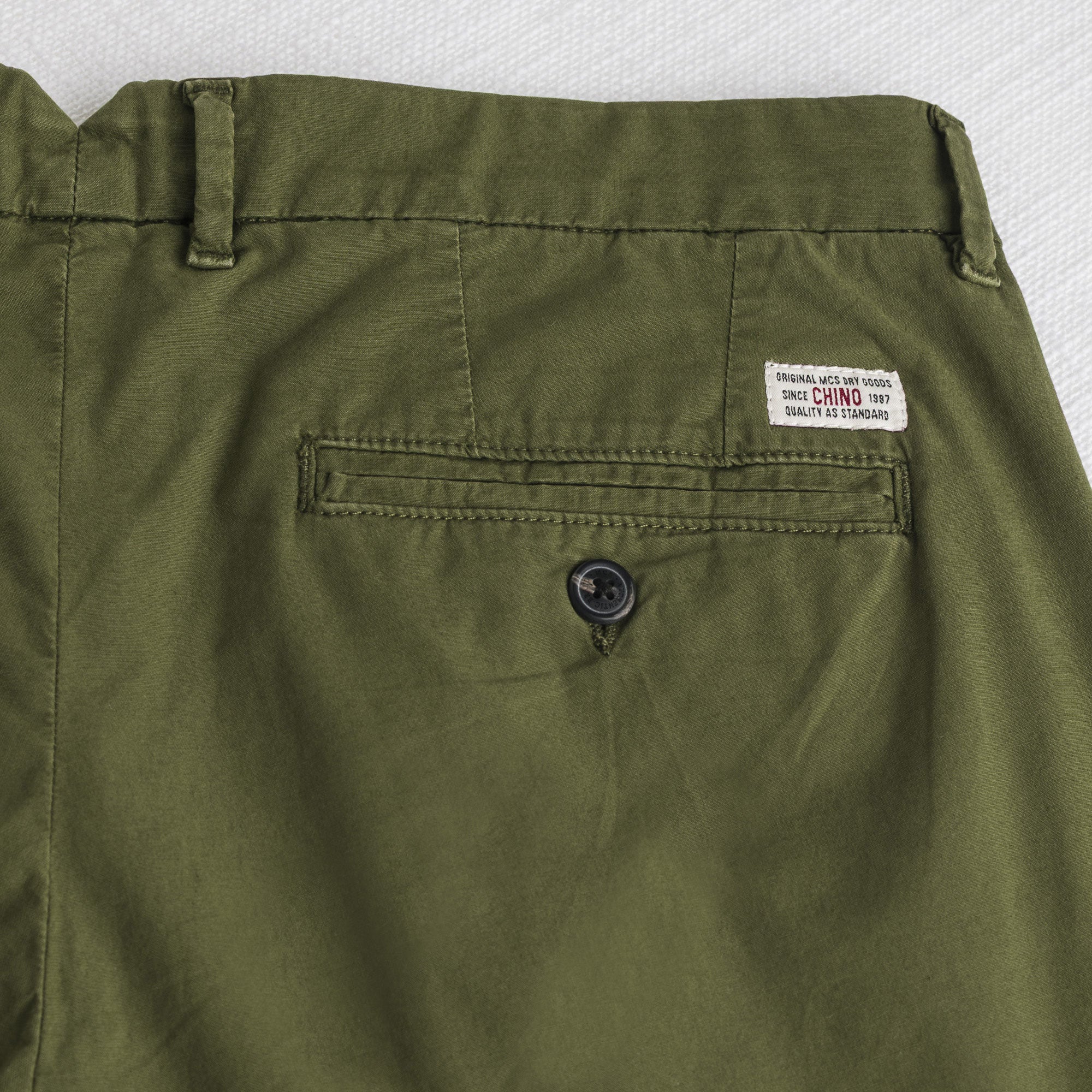 Pantalone chino in popeline stretch - Dark Olive - Image 5