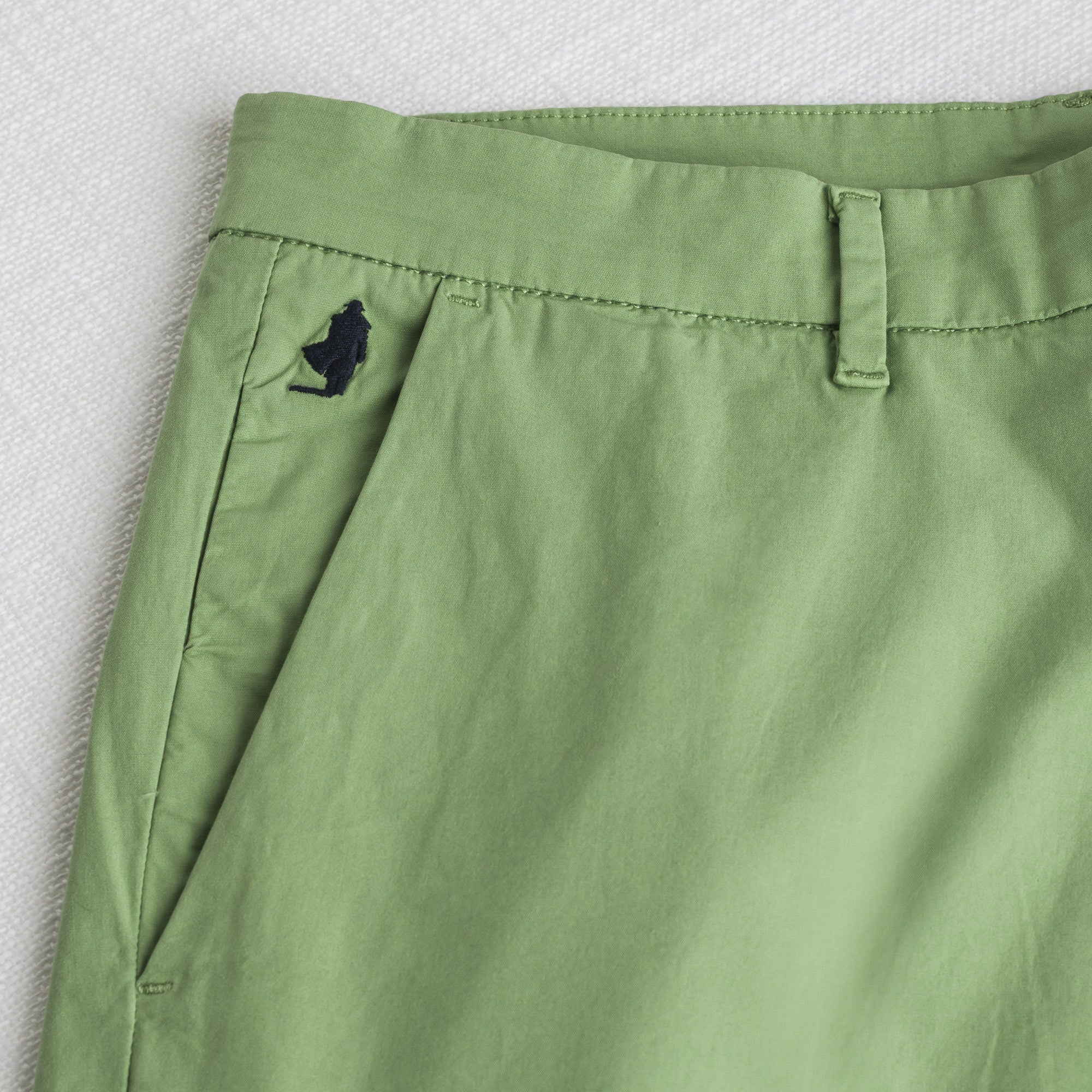 Pantalone chino in popeline stretch - Light Green - Image 3