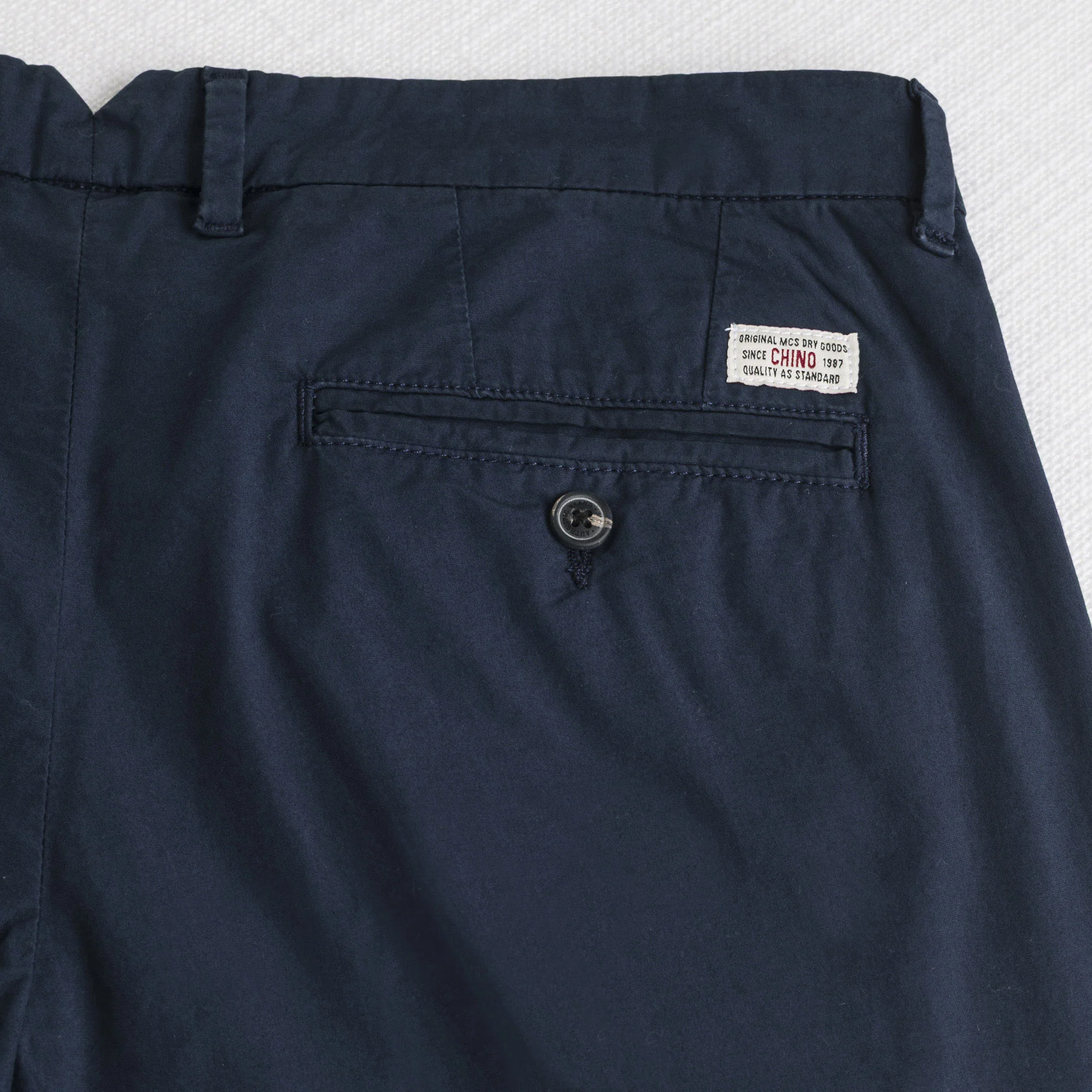 Pantalone chino in popeline stretch - Navy Blue - Image 5