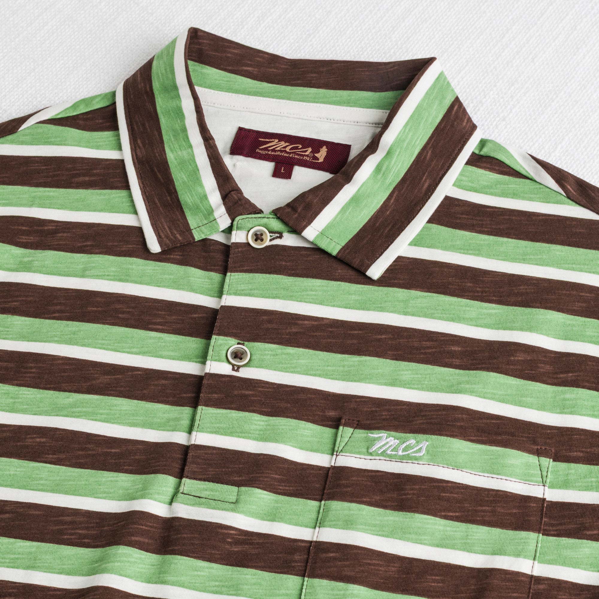 Polo 100% cotone jersey slub a righe - Chocolate Stripe - Image 3