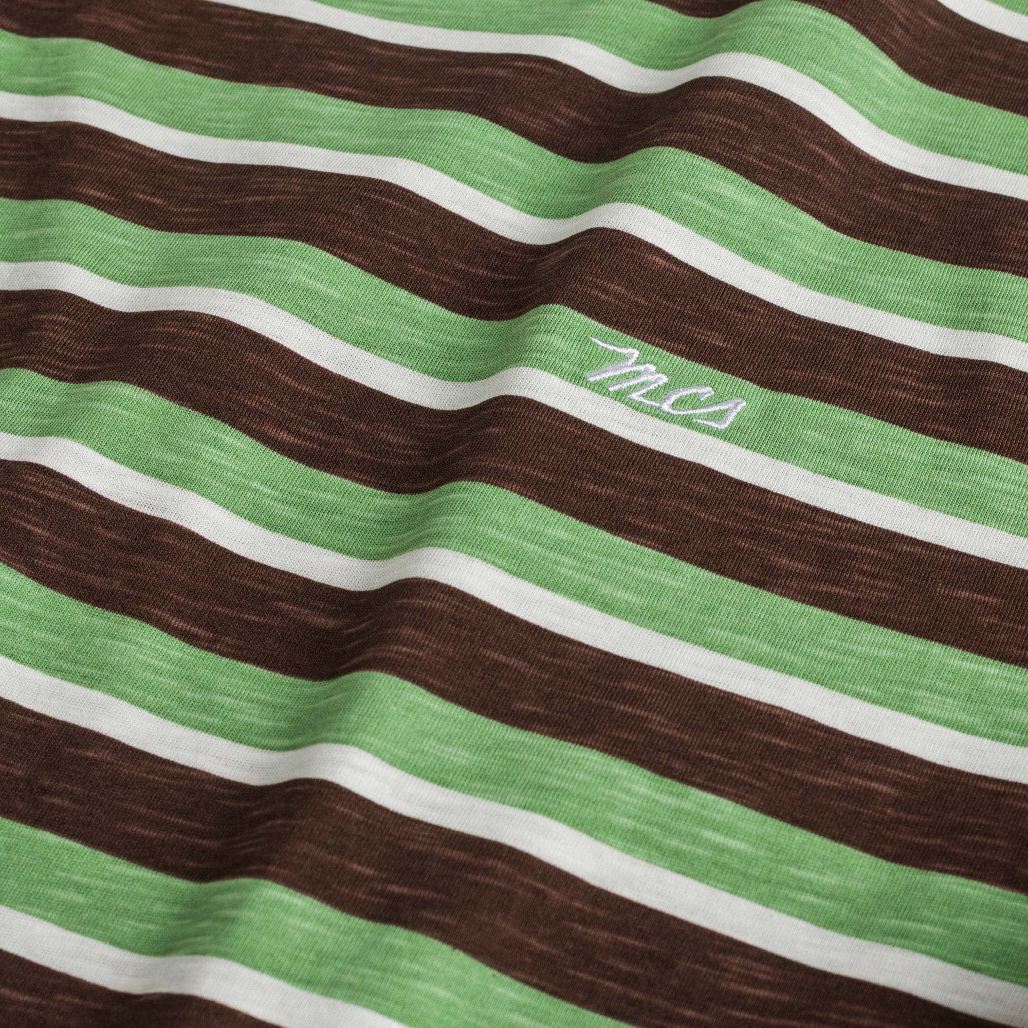 T-shirt 100% cotone fiammato a righe - Chocolate Stripe - Image 3